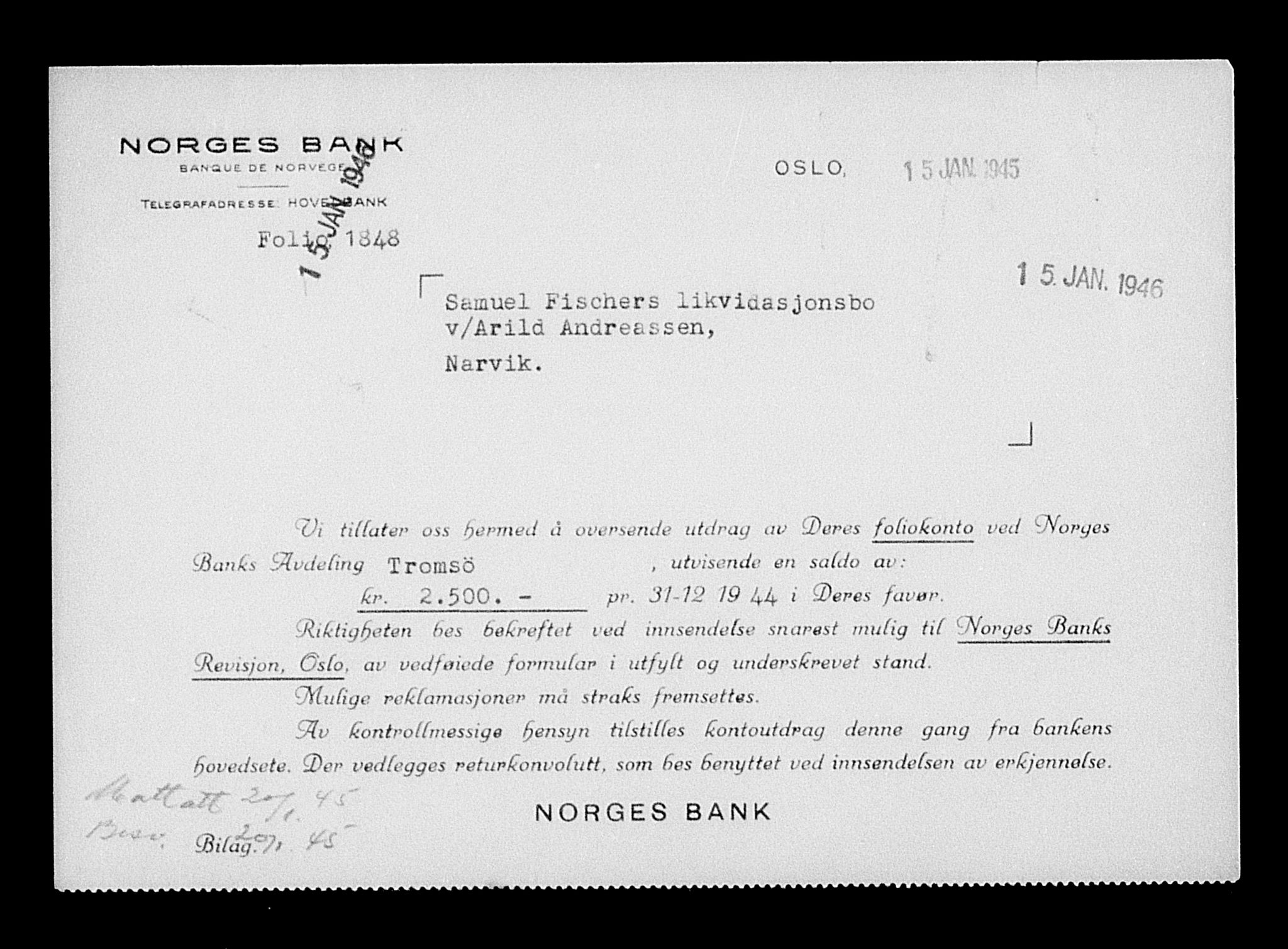 Justisdepartementet, Tilbakeføringskontoret for inndratte formuer, AV/RA-S-1564/H/Hc/Hcb/L0913: --, 1945-1947, p. 192