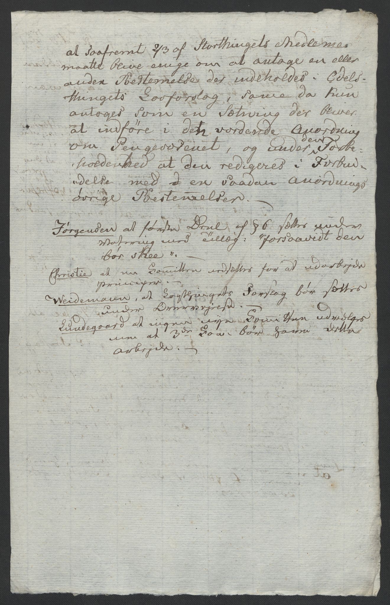 Christie, Wilhelm Frimann Koren, AV/RA-PA-0014/F/L0005: Christies dokumenter fra Stortinget, 1815-1816, p. 519
