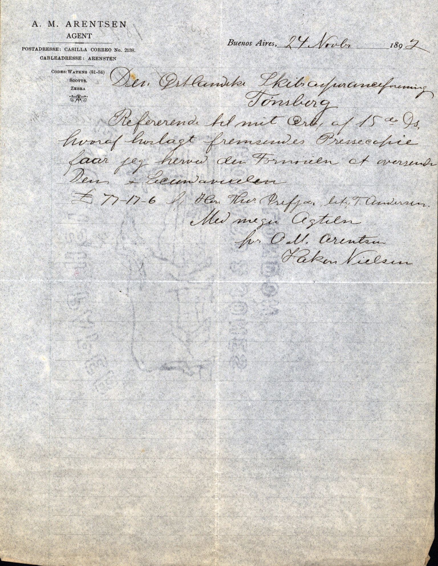 Pa 63 - Østlandske skibsassuranceforening, VEMU/A-1079/G/Ga/L0029/0006: Havaridokumenter / Alart, Aleyon, Agra, Dagmar, Minerva, Eugine, 1892
