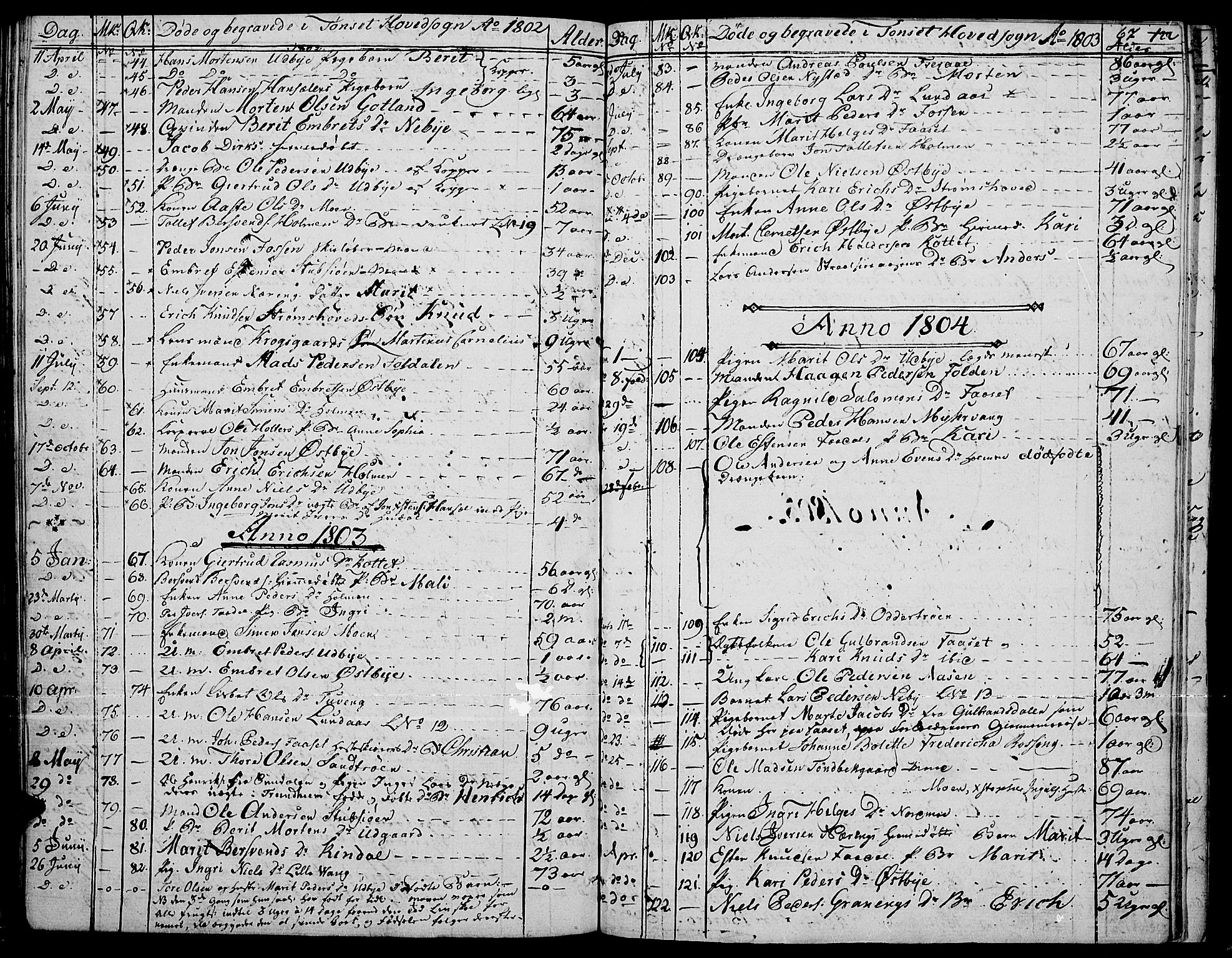 Tynset prestekontor, SAH/PREST-058/H/Ha/Haa/L0015: Parish register (official) no. 15, 1801-1814, p. 67