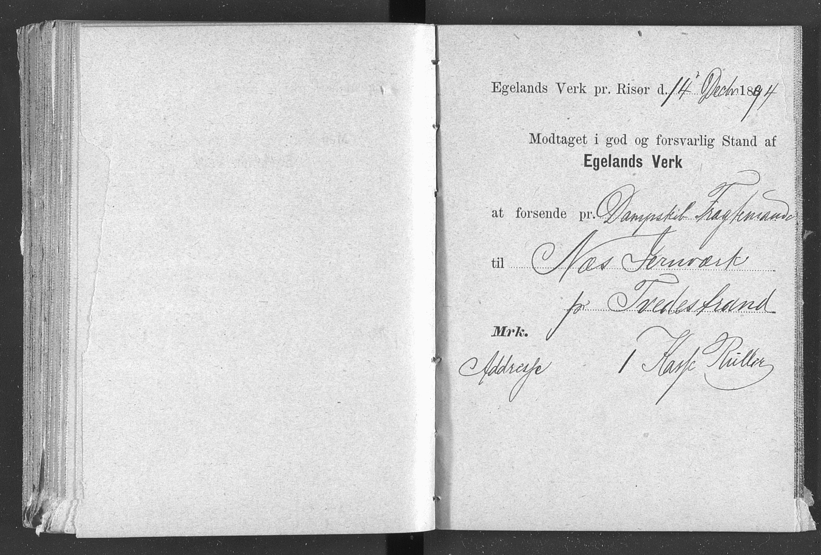 Egelands Jernverk, AAKS/PA-1907/01/L0029: Kvitteringsbok, 1888-1895