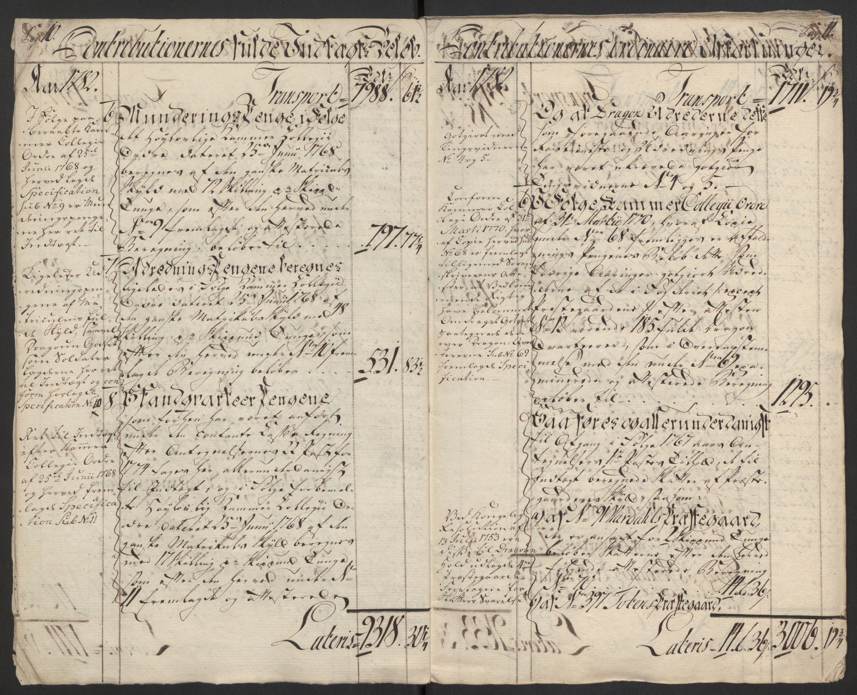 Rentekammeret inntil 1814, Reviderte regnskaper, Fogderegnskap, AV/RA-EA-4092/R19/L1369: Fogderegnskap Toten, Hadeland og Vardal, 1782, p. 7