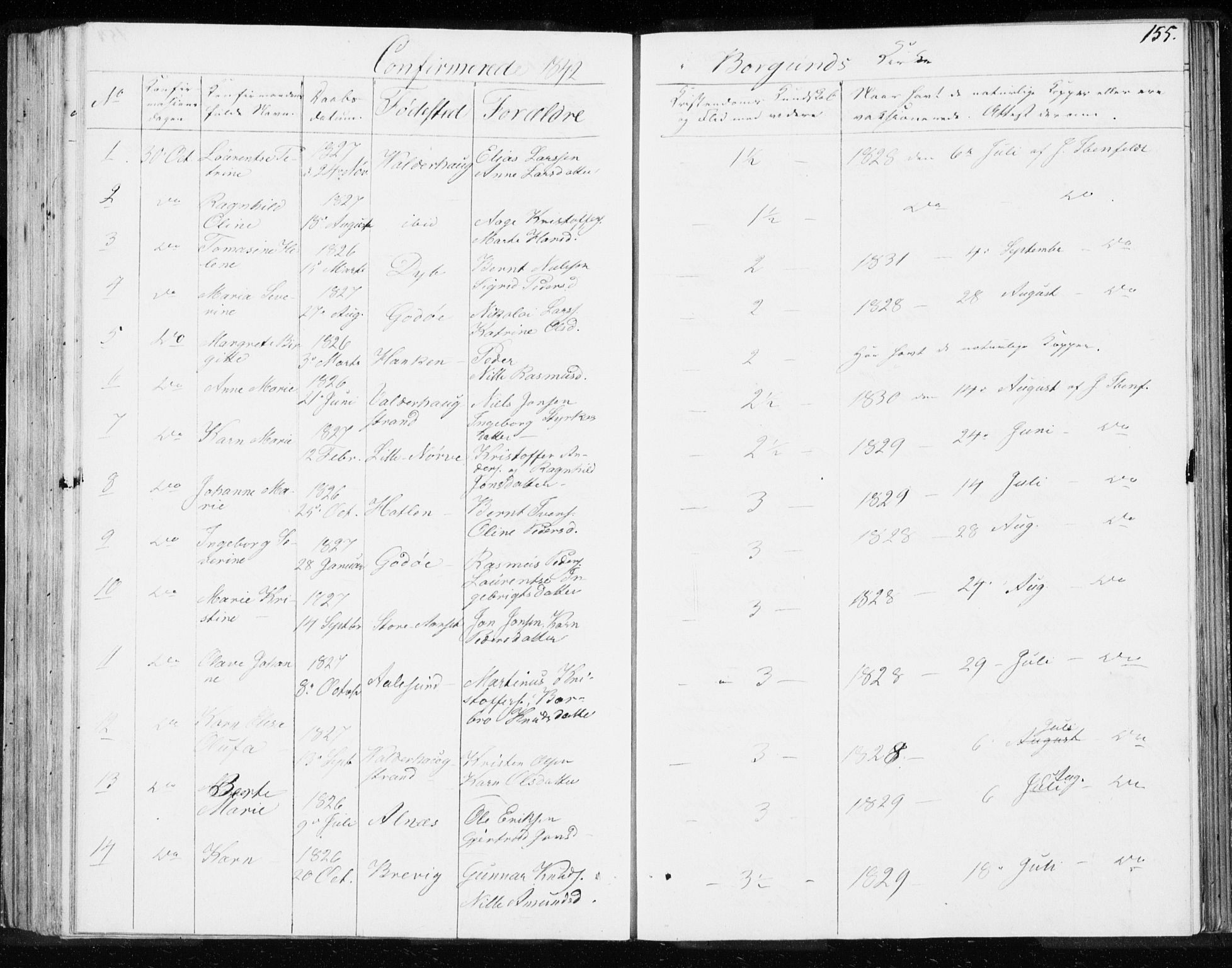 Ministerialprotokoller, klokkerbøker og fødselsregistre - Møre og Romsdal, AV/SAT-A-1454/528/L0414: Curate's parish register no. 528B02, 1833-1844, p. 155