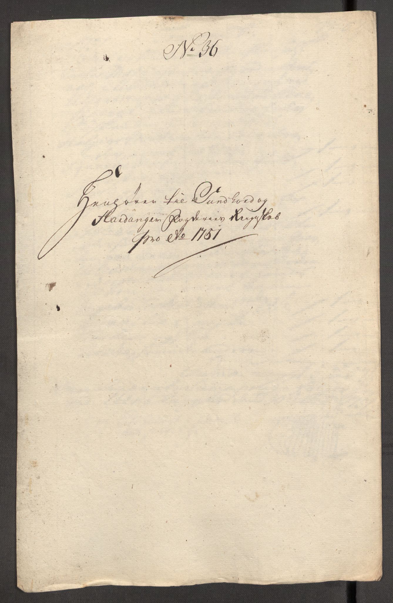 Rentekammeret inntil 1814, Reviderte regnskaper, Fogderegnskap, AV/RA-EA-4092/R48/L3056: Fogderegnskap Sunnhordland og Hardanger, 1751, p. 291