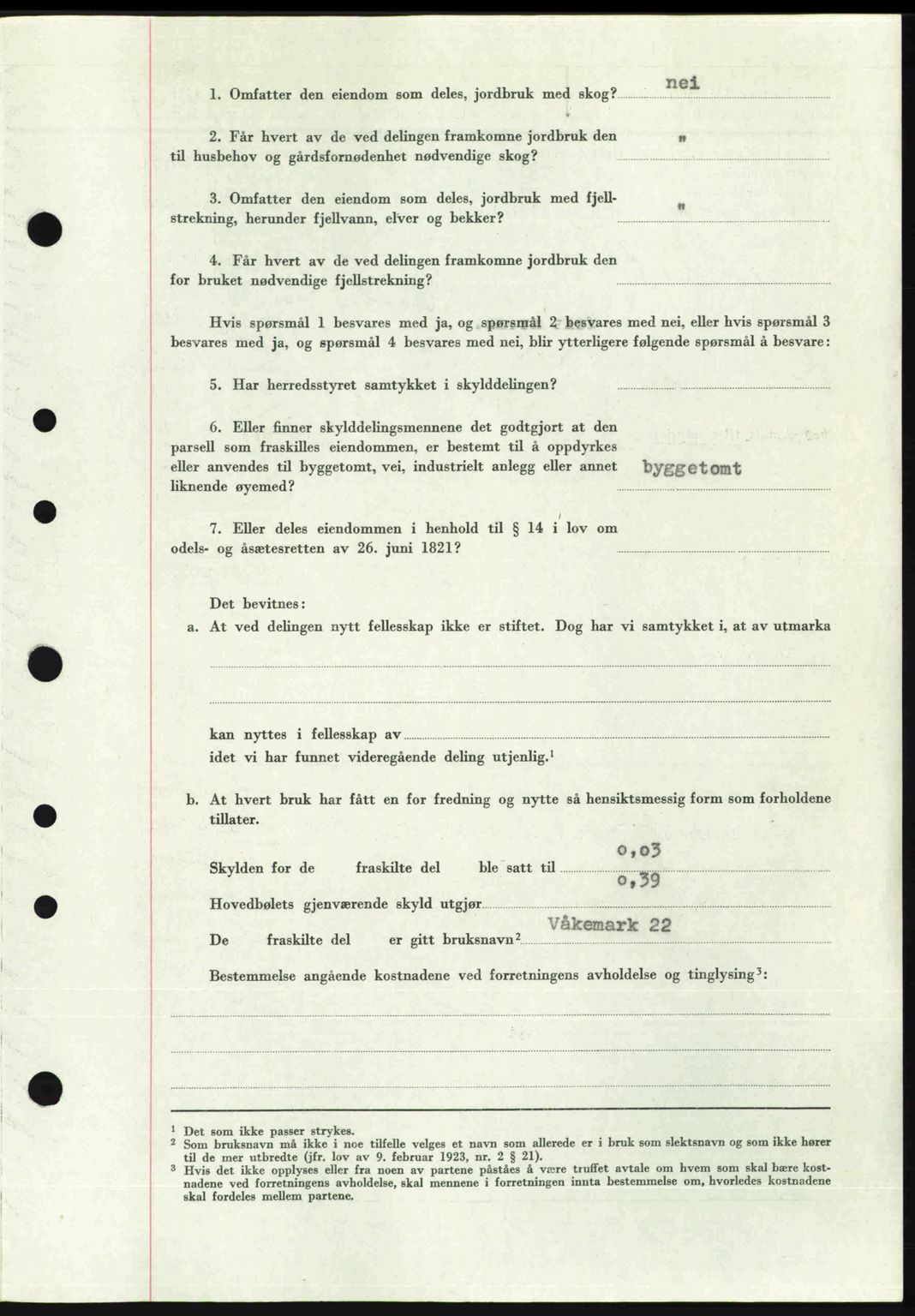 Idd og Marker sorenskriveri, AV/SAO-A-10283/G/Gb/Gbb/L0008: Mortgage book no. A8, 1946-1946, Diary no: : 651/1946