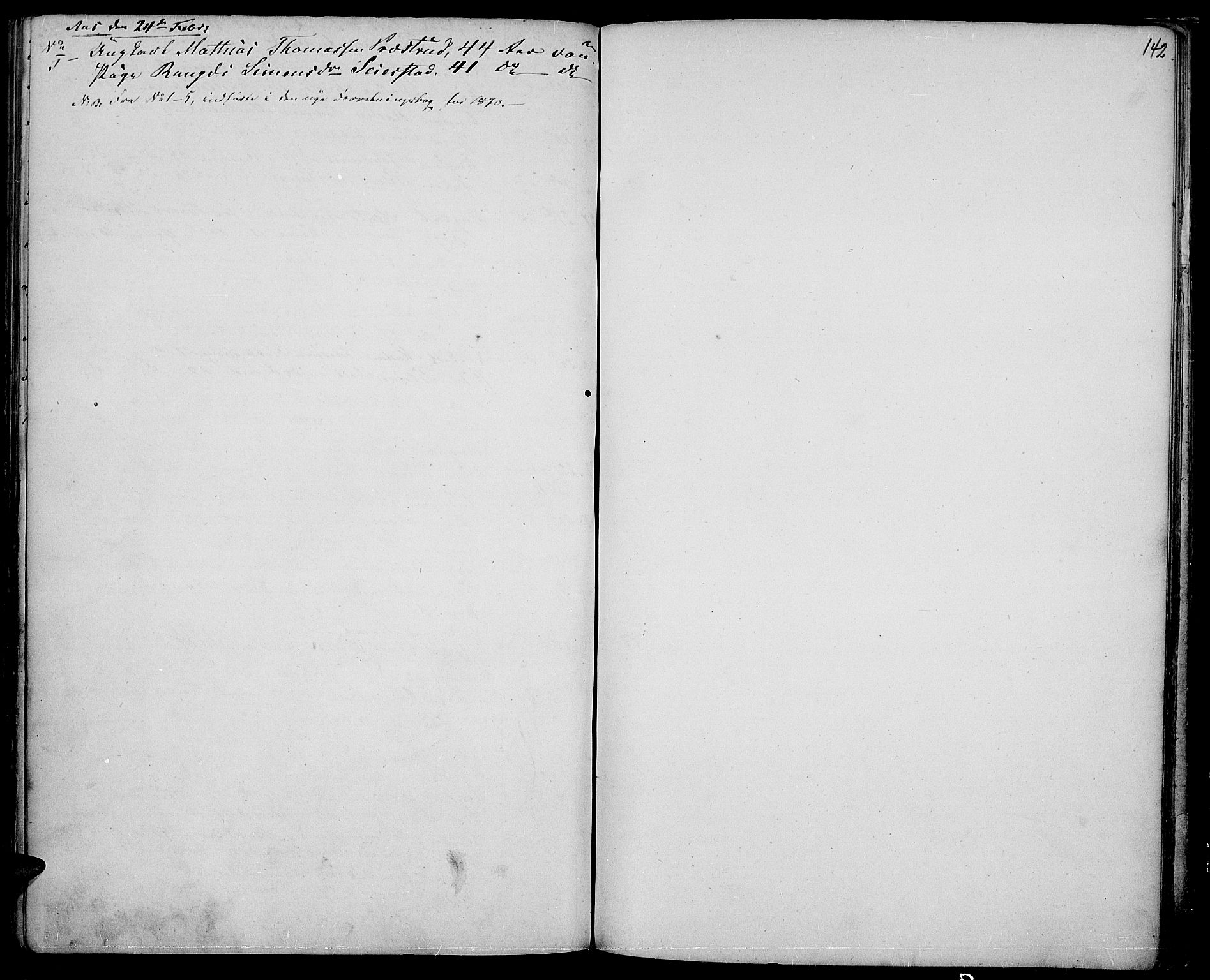 Vestre Toten prestekontor, SAH/PREST-108/H/Ha/Hab/L0005: Parish register (copy) no. 5, 1854-1870, p. 142