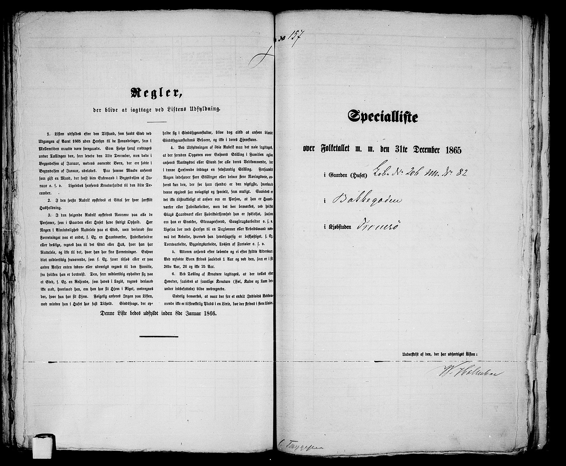 RA, 1865 census for Tromsø, 1865, p. 326