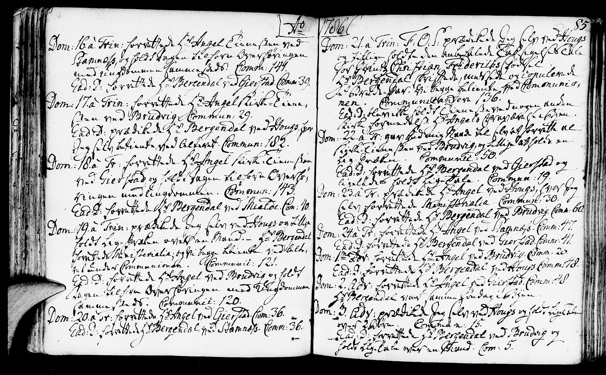 Haus sokneprestembete, AV/SAB-A-75601/H/Haa: Parish register (official) no. A 10, 1782-1796, p. 85