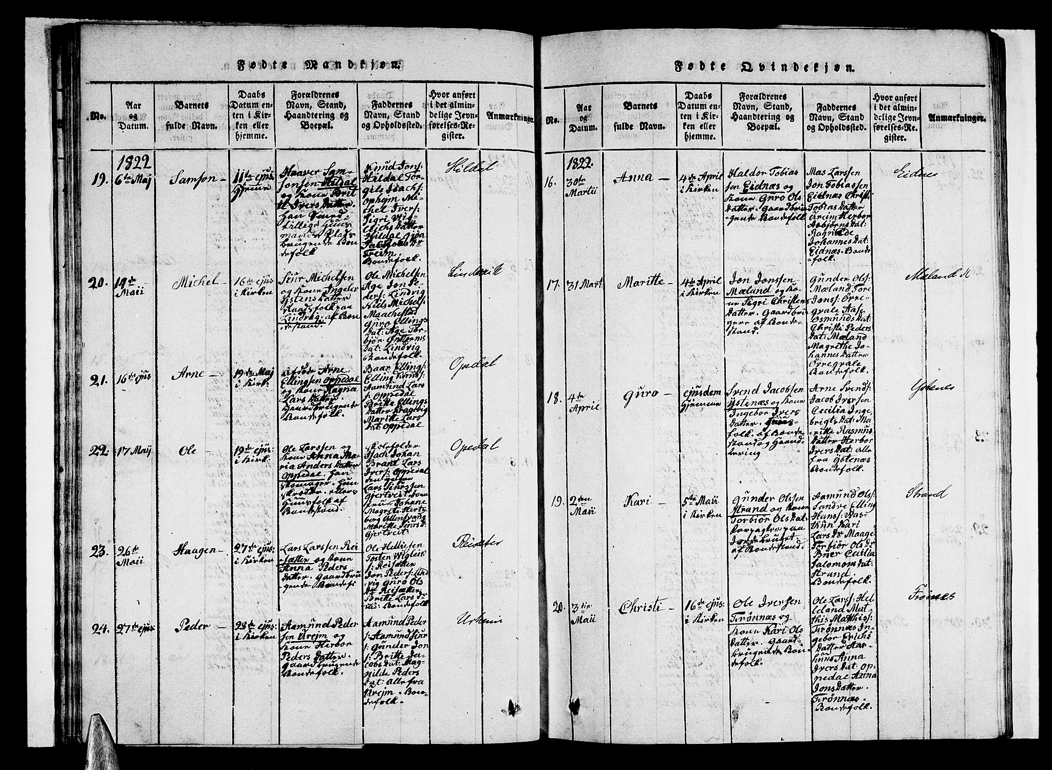 Ullensvang sokneprestembete, AV/SAB-A-78701/H/Haa: Parish register (official) no. A 9, 1819-1826