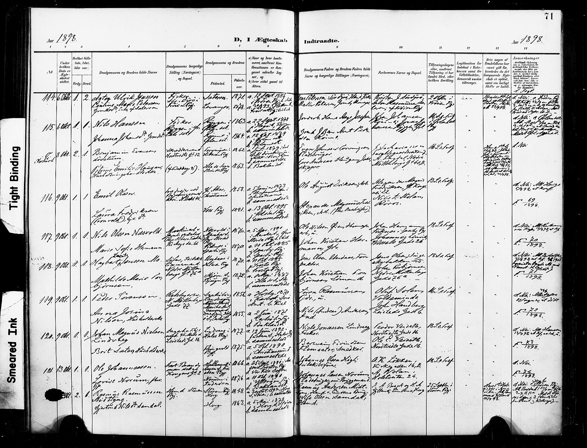Ministerialprotokoller, klokkerbøker og fødselsregistre - Sør-Trøndelag, SAT/A-1456/604/L0198: Parish register (official) no. 604A19, 1893-1900, p. 71