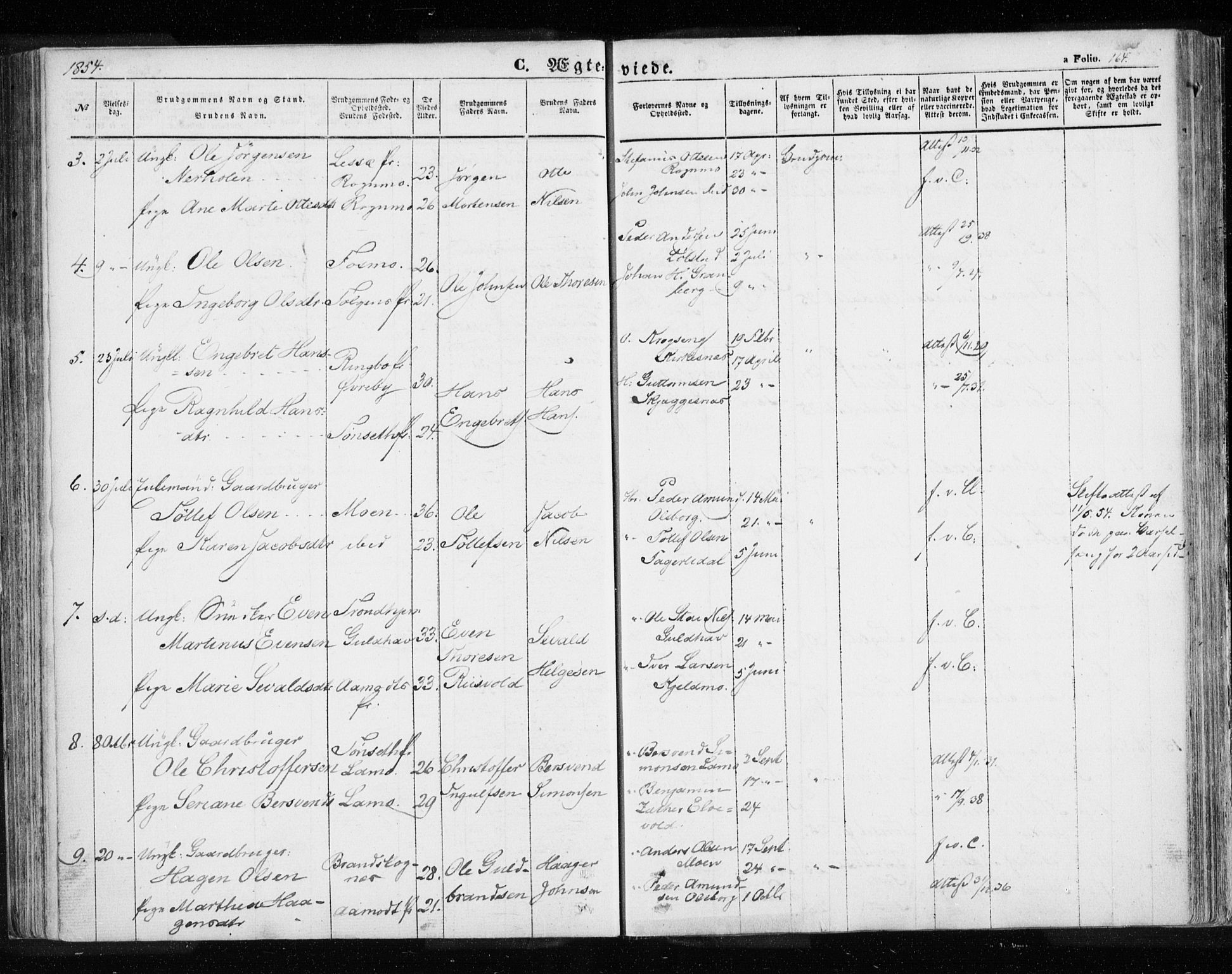 Målselv sokneprestembete, SATØ/S-1311/G/Ga/Gaa/L0003kirke: Parish register (official) no. 3, 1853-1863, p. 164