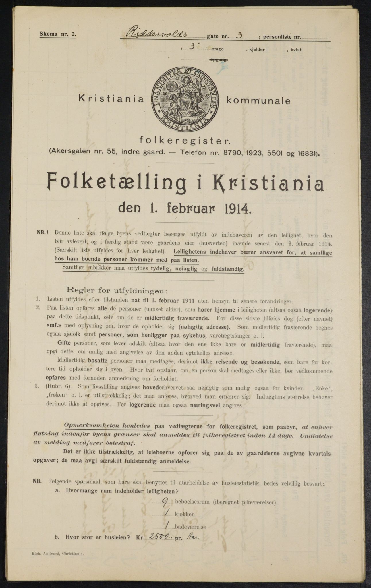 OBA, Municipal Census 1914 for Kristiania, 1914, p. 82957