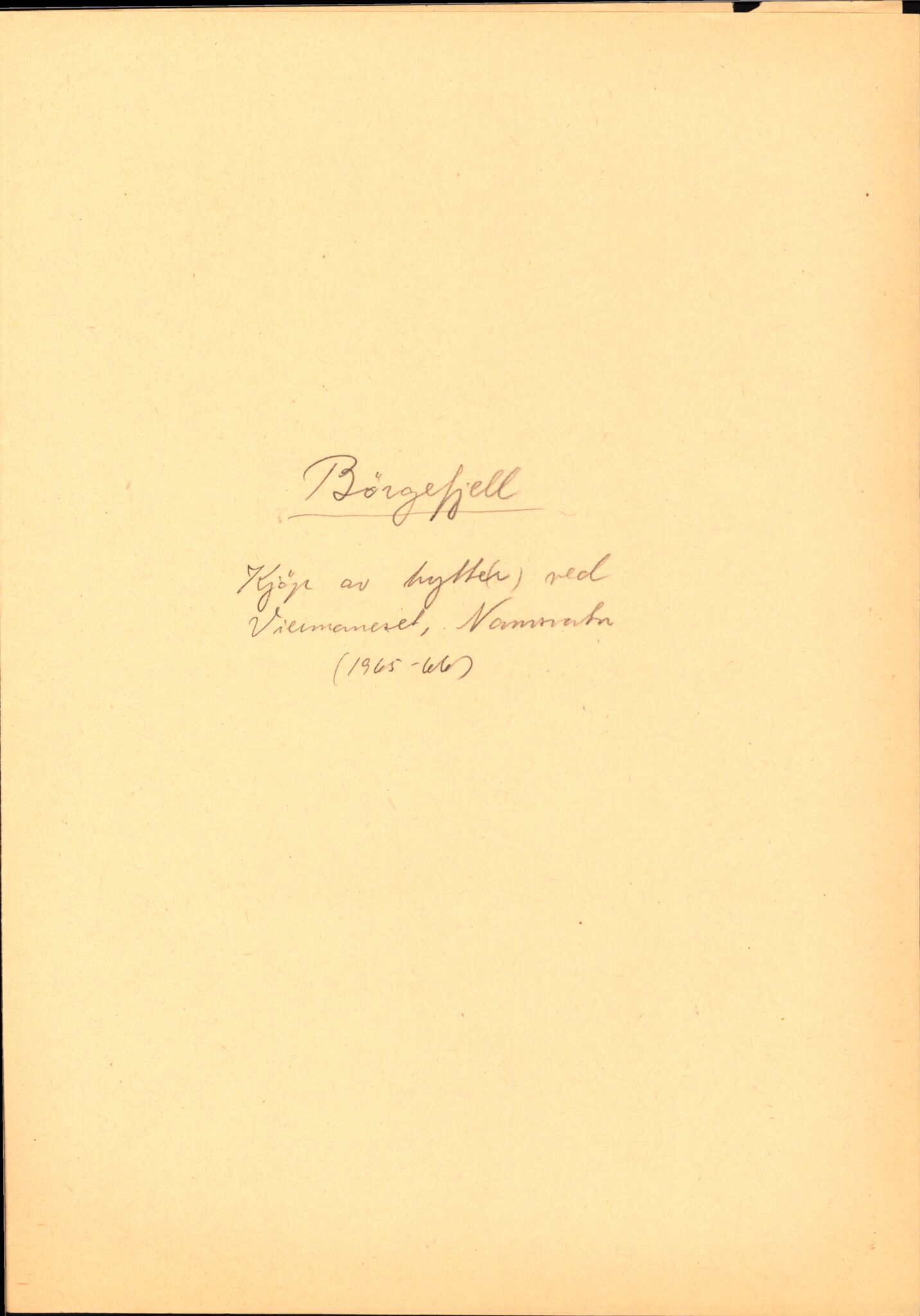 Statens naturverninspektør, AV/RA-S-2464/D/L0082: Nasjonalparker: Børgefjell og Rago, 1961-1982, p. 2