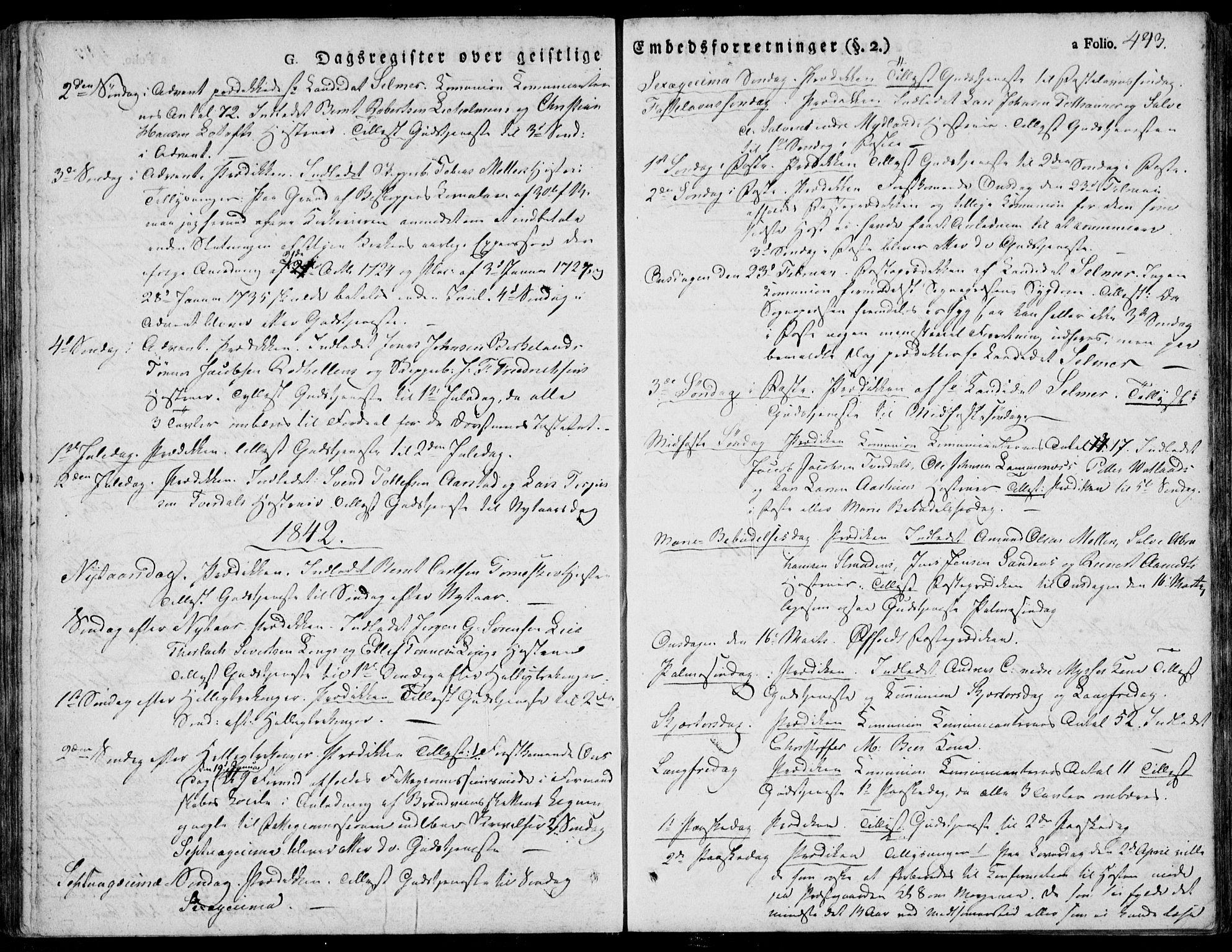 Sokndal sokneprestkontor, AV/SAST-A-101808: Parish register (official) no. A 7.2, 1826-1842, p. 443