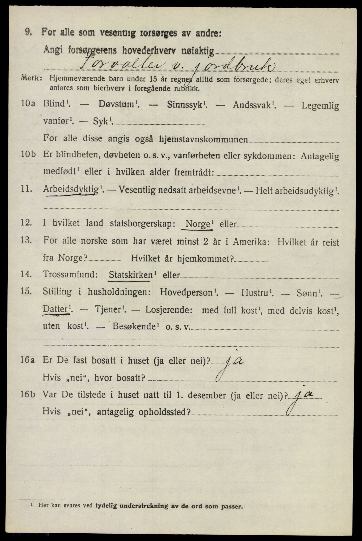 SAO, 1920 census for Nittedal, 1920, p. 6695