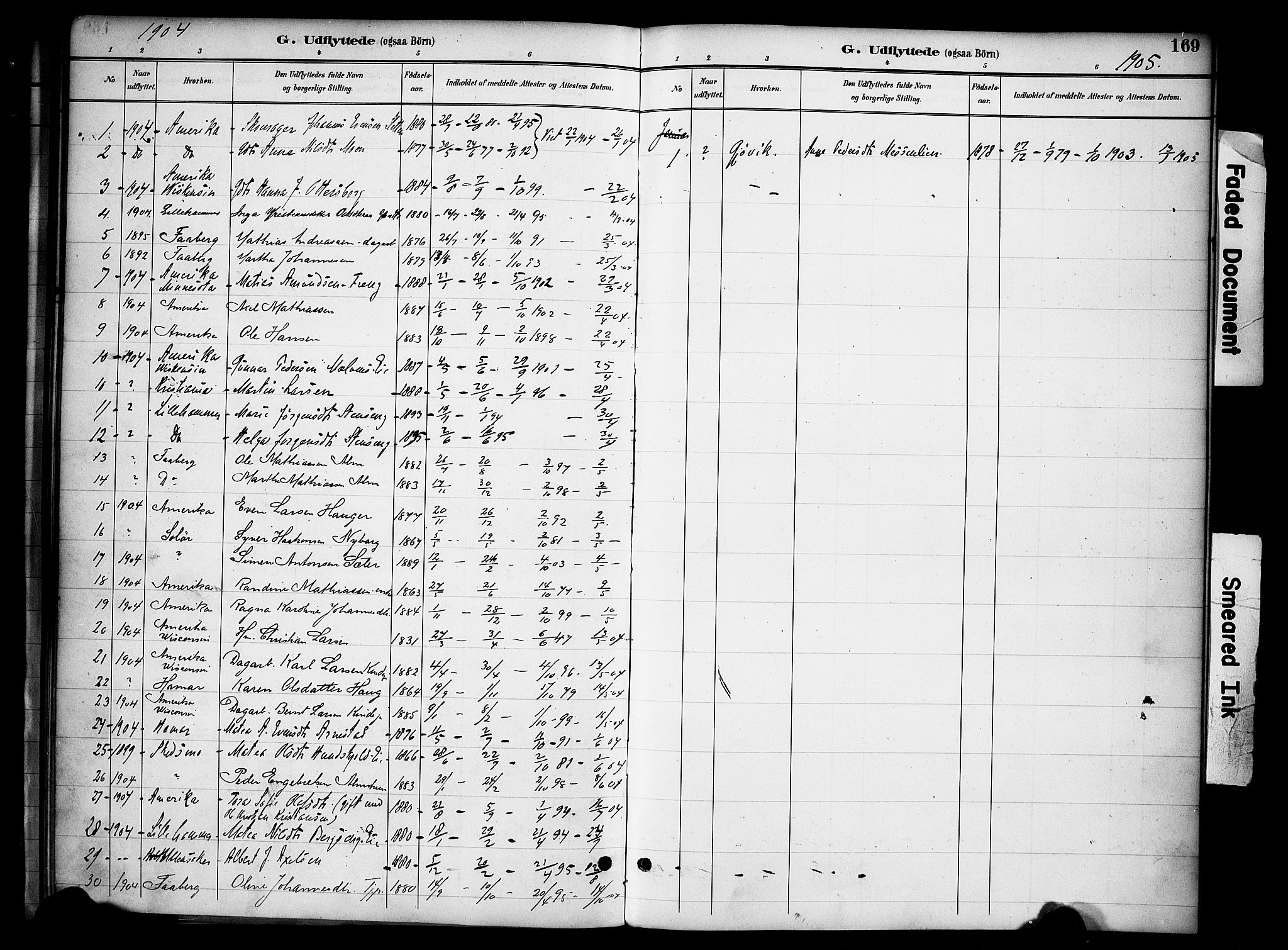 Ringsaker prestekontor, AV/SAH-PREST-014/K/Ka/L0015: Parish register (official) no. 15, 1891-1904, p. 169