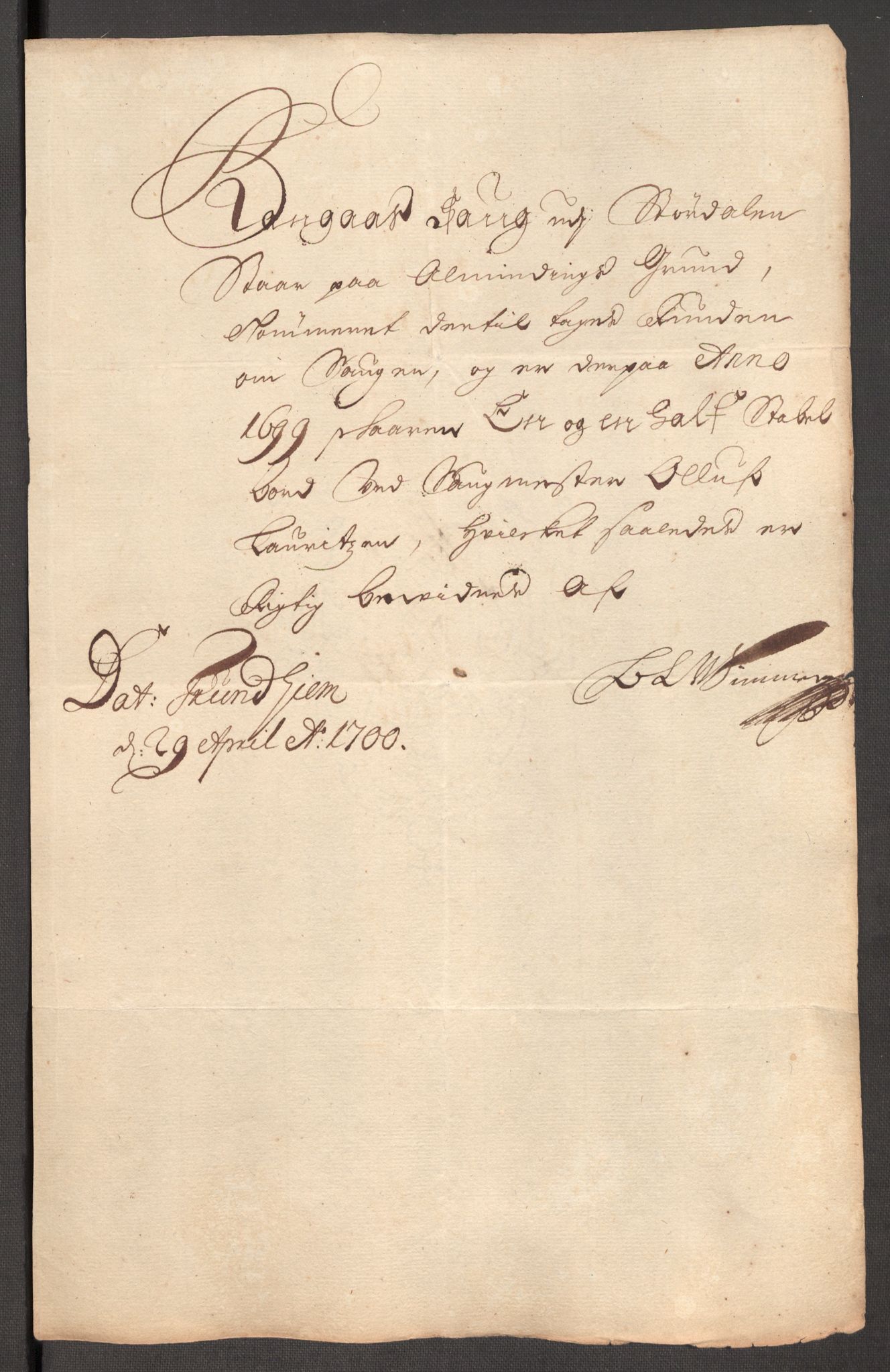 Rentekammeret inntil 1814, Reviderte regnskaper, Fogderegnskap, AV/RA-EA-4092/R62/L4191: Fogderegnskap Stjørdal og Verdal, 1699, p. 163