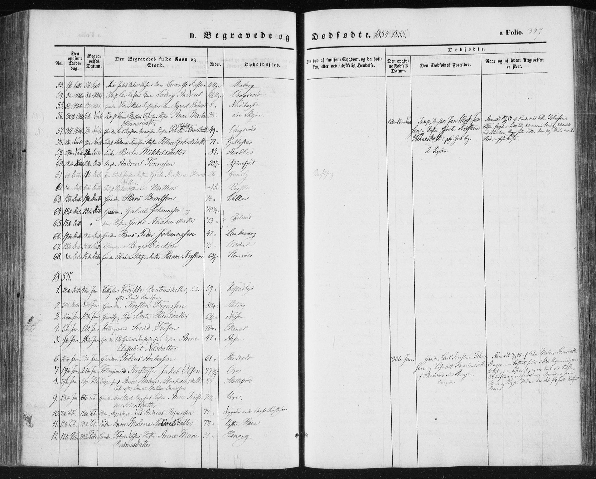Lista sokneprestkontor, SAK/1111-0027/F/Fa/L0010: Parish register (official) no. A 10, 1846-1861, p. 347
