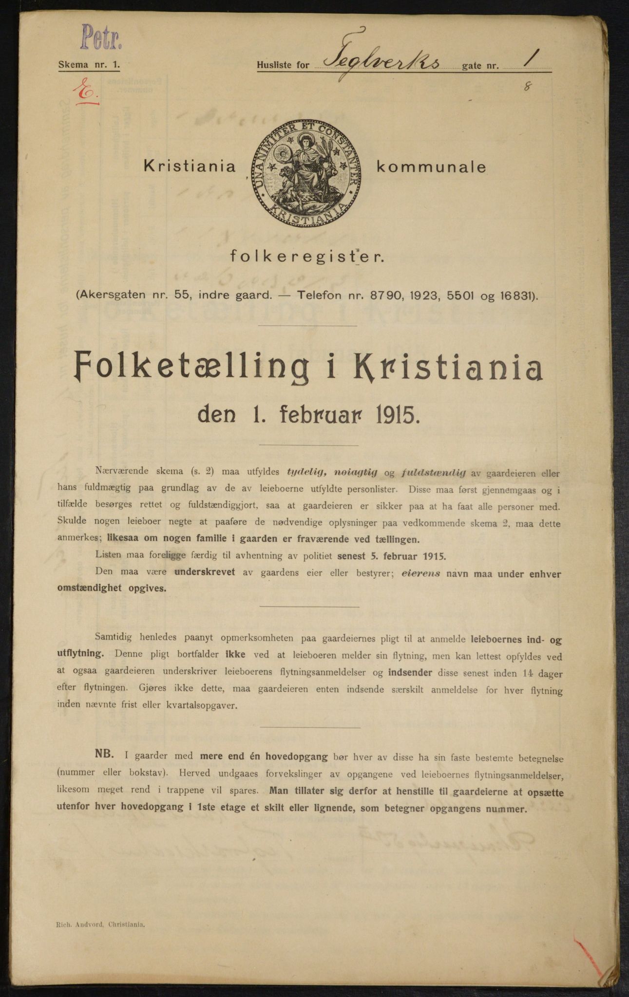 OBA, Municipal Census 1915 for Kristiania, 1915, p. 107589