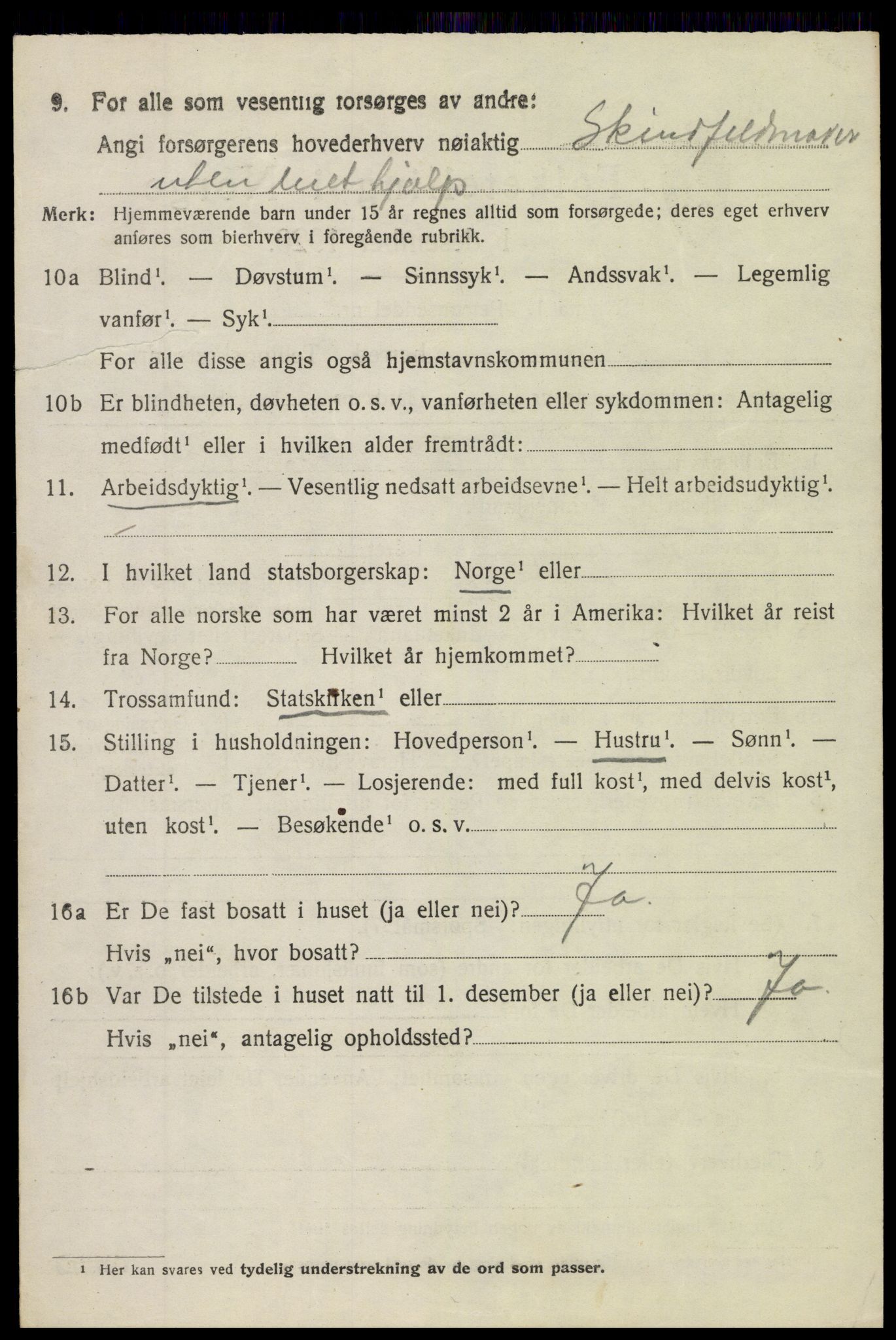 SAH, 1920 census for Torpa, 1920, p. 2256