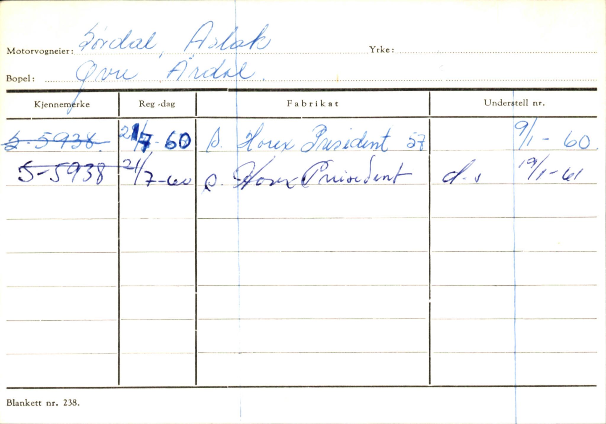 Statens vegvesen, Sogn og Fjordane vegkontor, AV/SAB-A-5301/4/F/L0146: Registerkort Årdal R-Å samt diverse kort, 1945-1975, p. 788