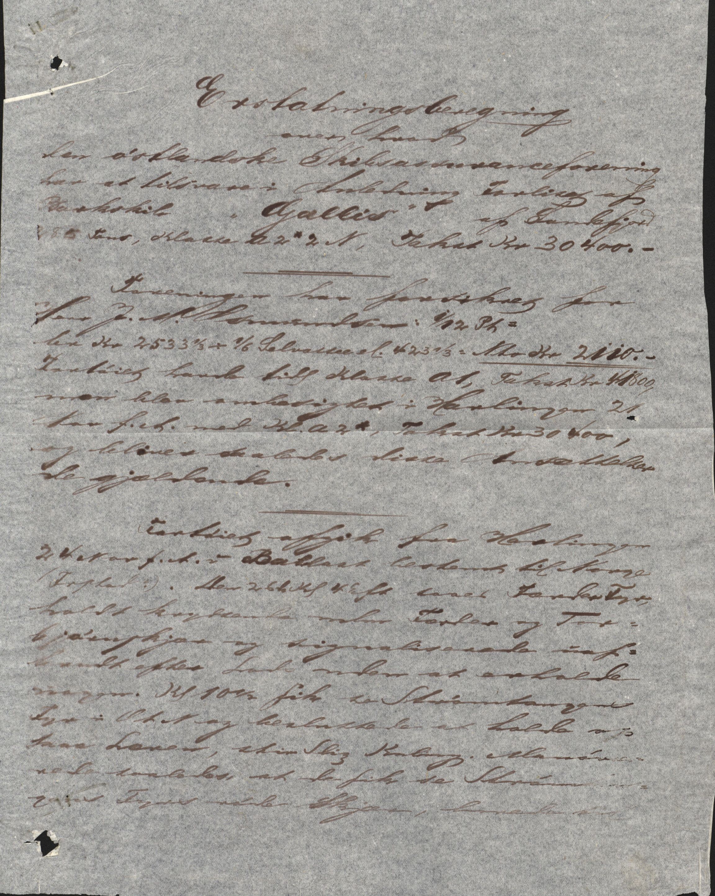 Pa 63 - Østlandske skibsassuranceforening, VEMU/A-1079/G/Ga/L0016/0002: Havaridokumenter / Brage, Frithof, Galis, Glencairn, Flink, 1883, p. 29