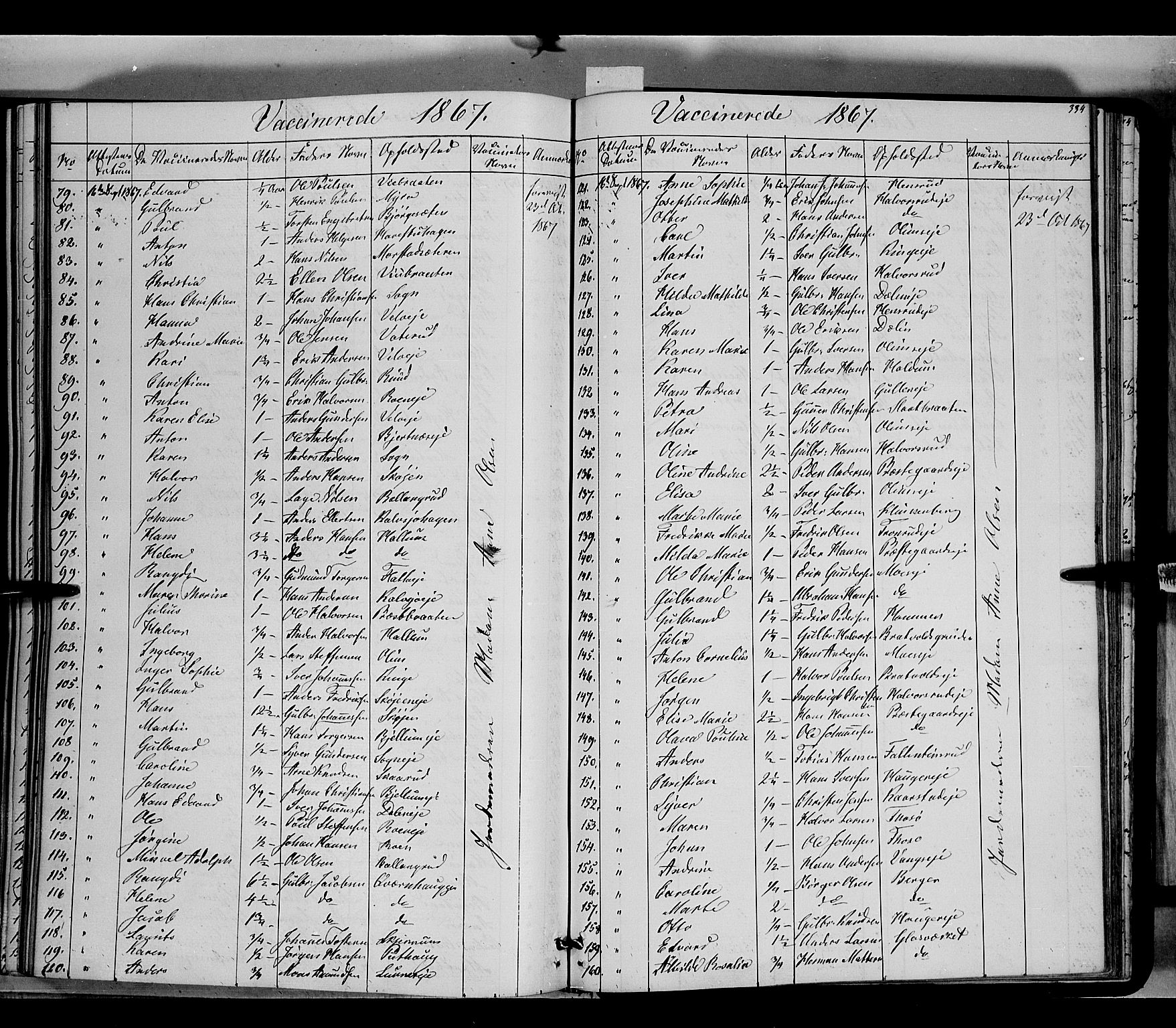 Jevnaker prestekontor, SAH/PREST-116/H/Ha/Haa/L0007: Parish register (official) no. 7, 1858-1876, p. 334