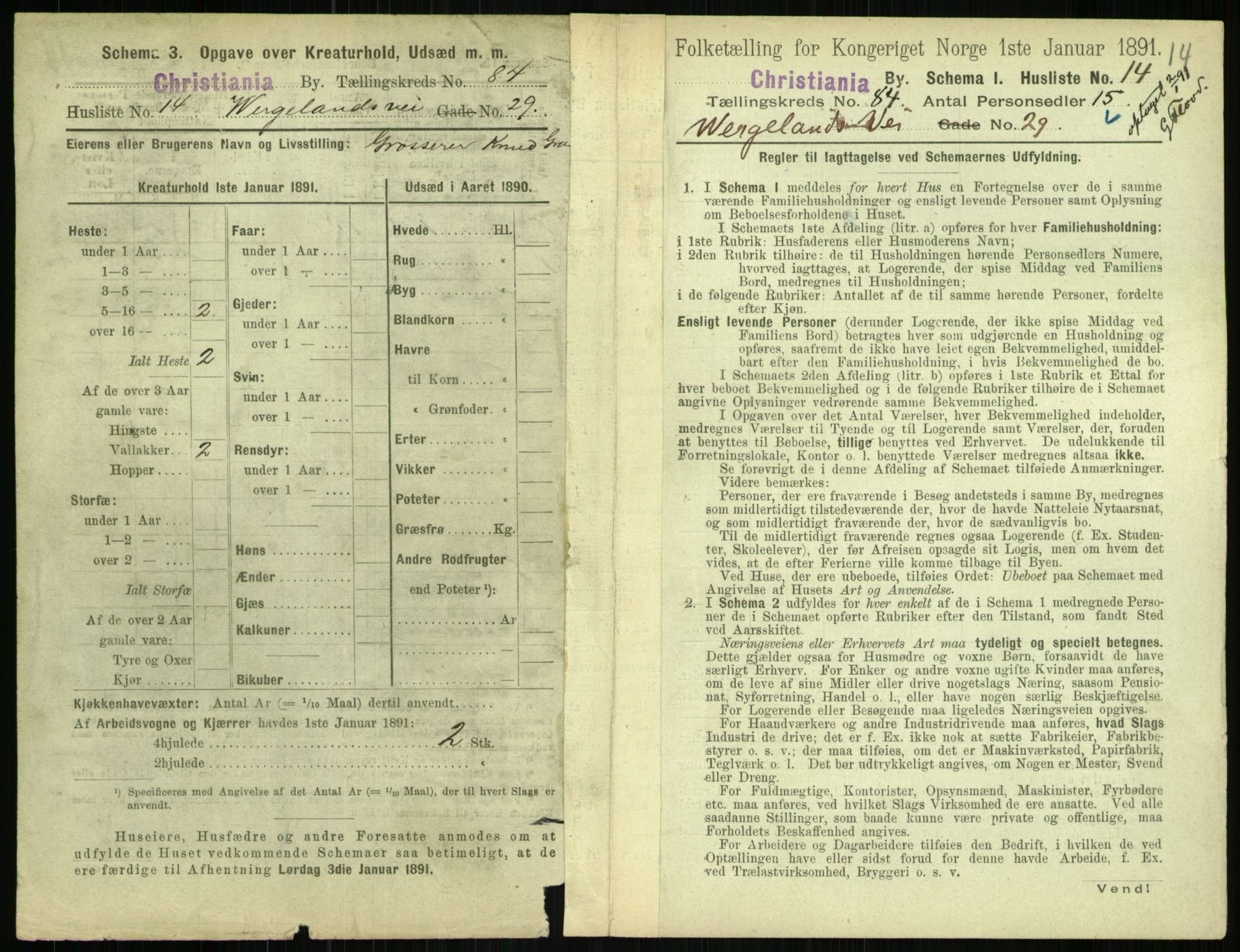 RA, 1891 census for 0301 Kristiania, 1891, p. 42467