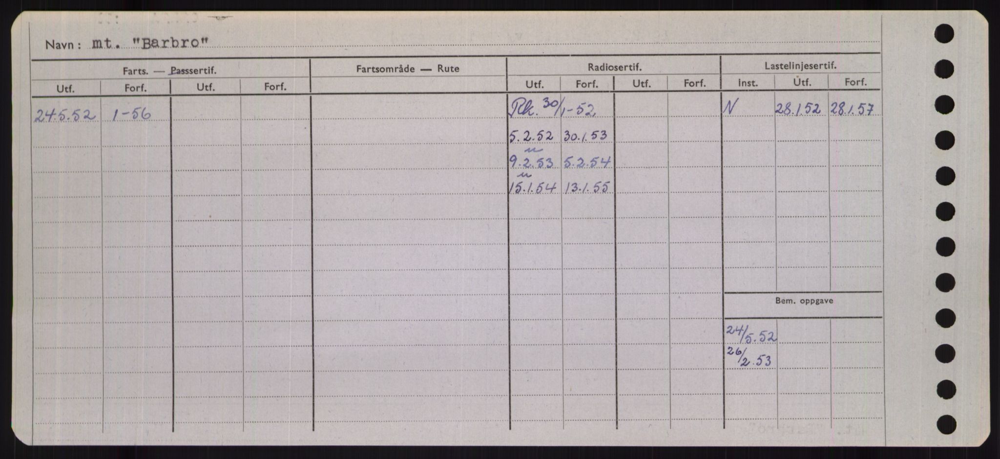 Sjøfartsdirektoratet med forløpere, Skipsmålingen, AV/RA-S-1627/H/Hb/L0001: Fartøy, A-D, p. 150