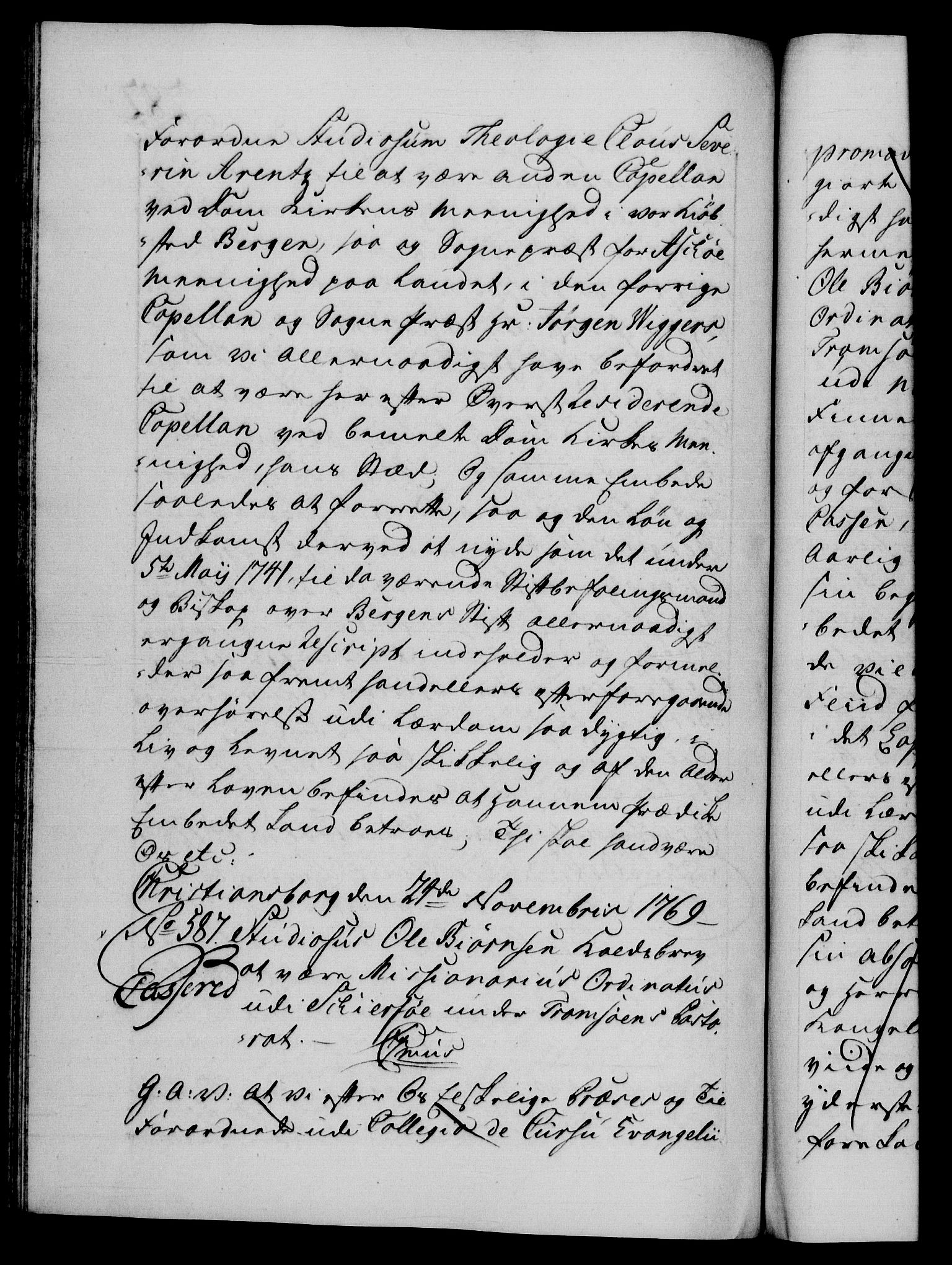 Danske Kanselli 1572-1799, AV/RA-EA-3023/F/Fc/Fca/Fcaa/L0044: Norske registre, 1769-1771, p. 282b