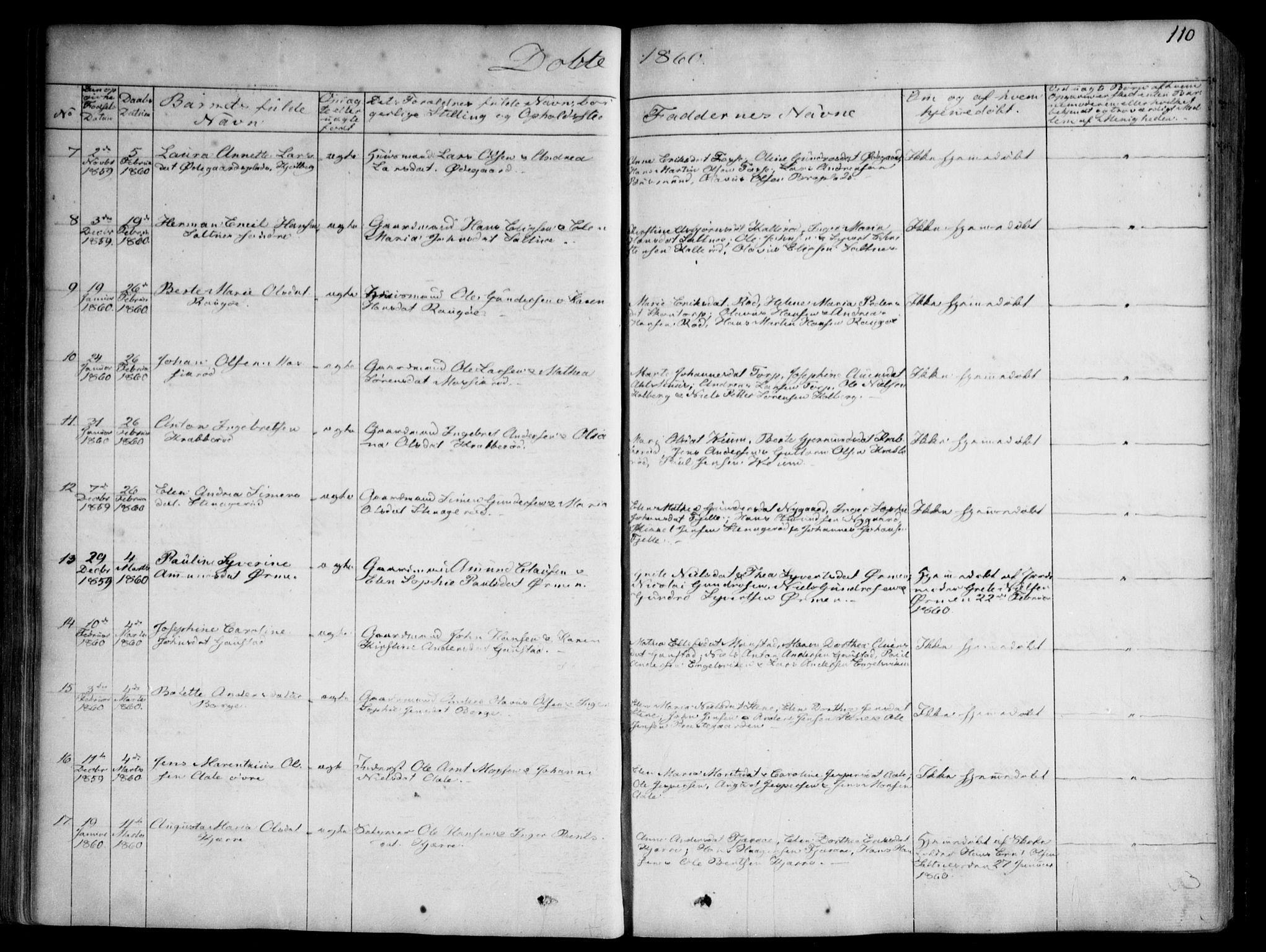 Onsøy prestekontor Kirkebøker, AV/SAO-A-10914/F/Fa/L0003: Parish register (official) no. I 3, 1841-1860, p. 110