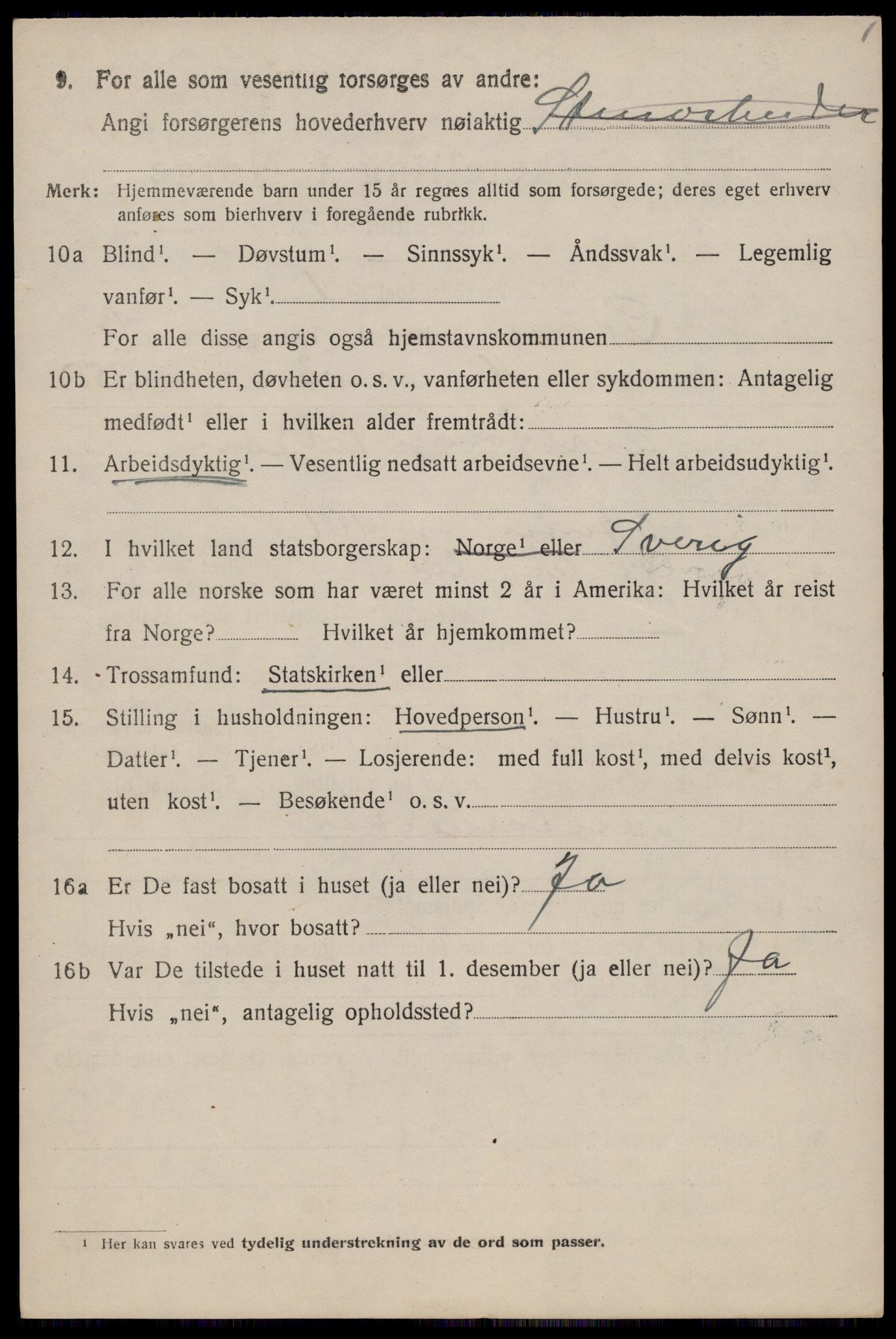 SAST, 1920 census for Skåre, 1920, p. 4053