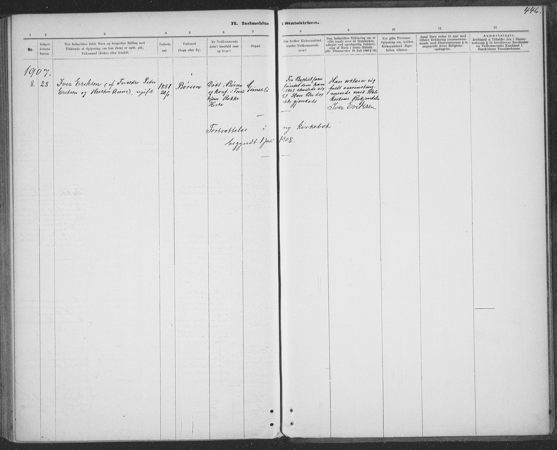 Ministerialprotokoller, klokkerbøker og fødselsregistre - Sør-Trøndelag, SAT/A-1456/691/L1085: Parish register (official) no. 691A17, 1887-1908, p. 446