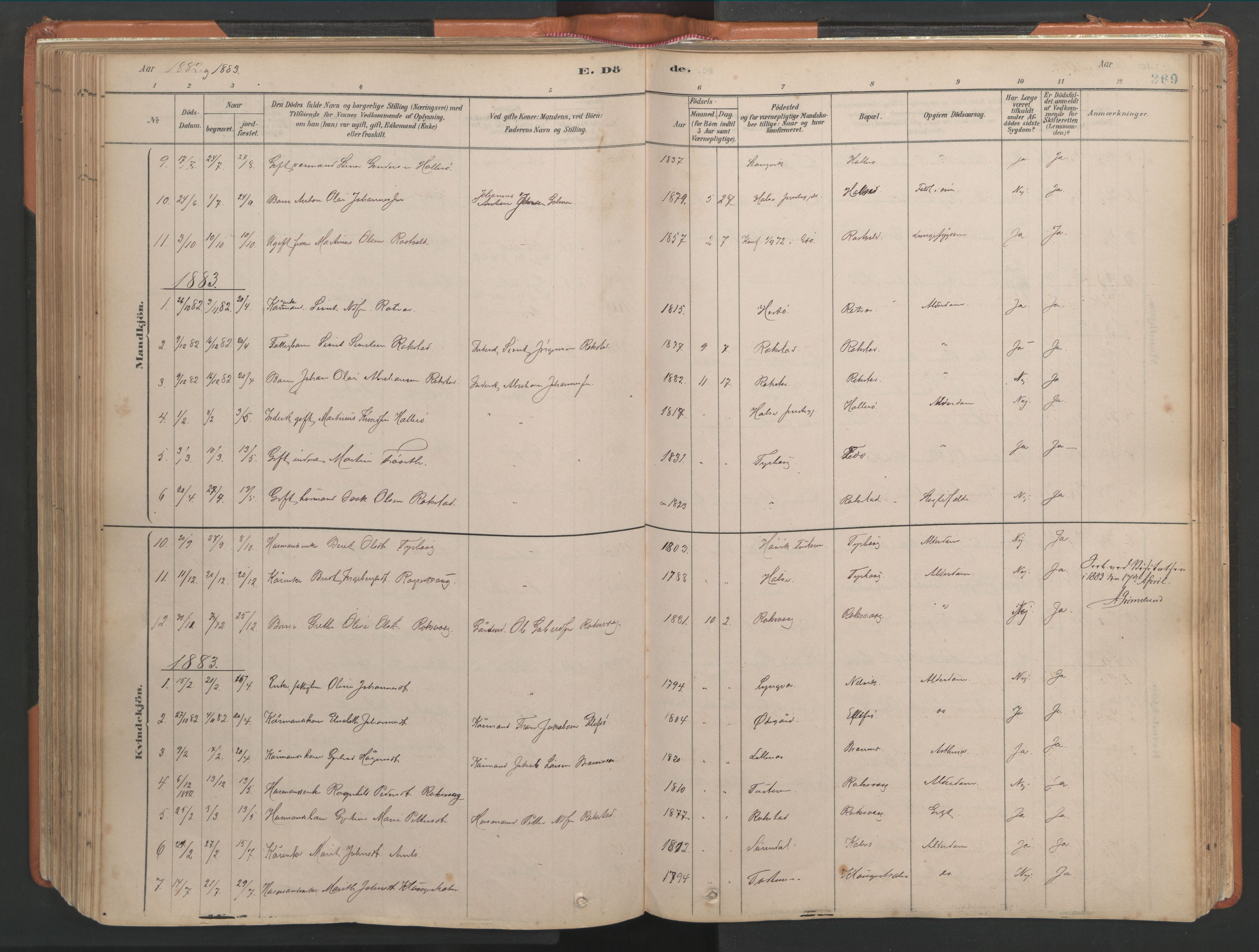 Ministerialprotokoller, klokkerbøker og fødselsregistre - Møre og Romsdal, AV/SAT-A-1454/581/L0941: Parish register (official) no. 581A09, 1880-1919, p. 369