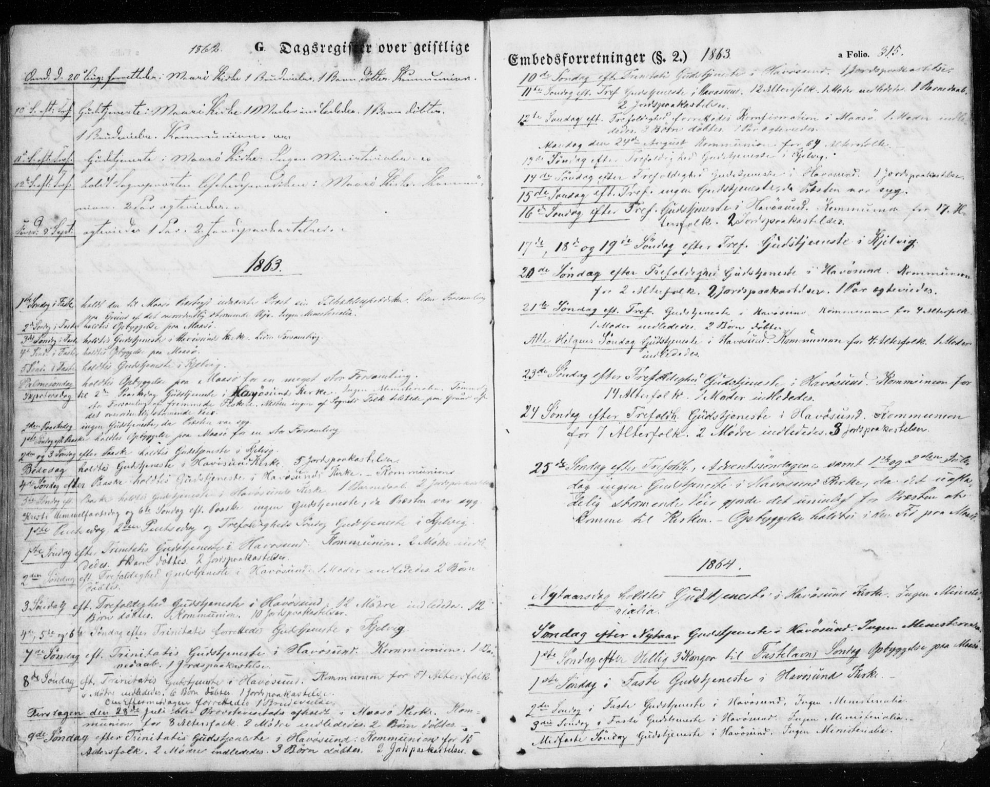 Måsøy sokneprestkontor, SATØ/S-1348/H/Ha/L0002kirke: Parish register (official) no. 2, 1852-1865, p. 315