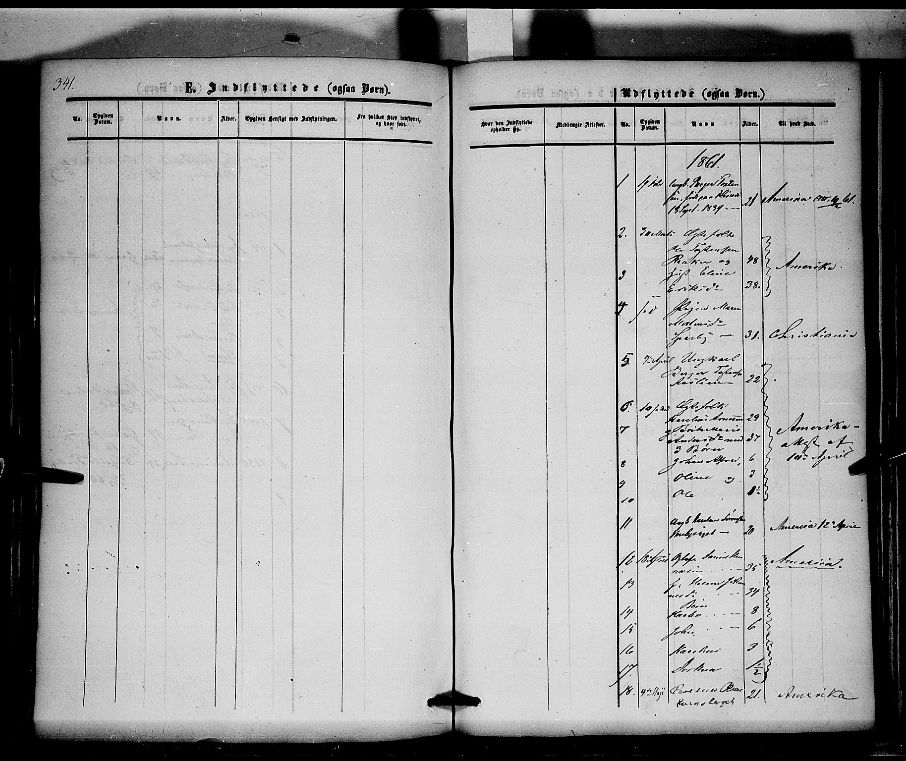 Hof prestekontor, SAH/PREST-038/H/Ha/Haa/L0008: Parish register (official) no. 8, 1849-1861, p. 341