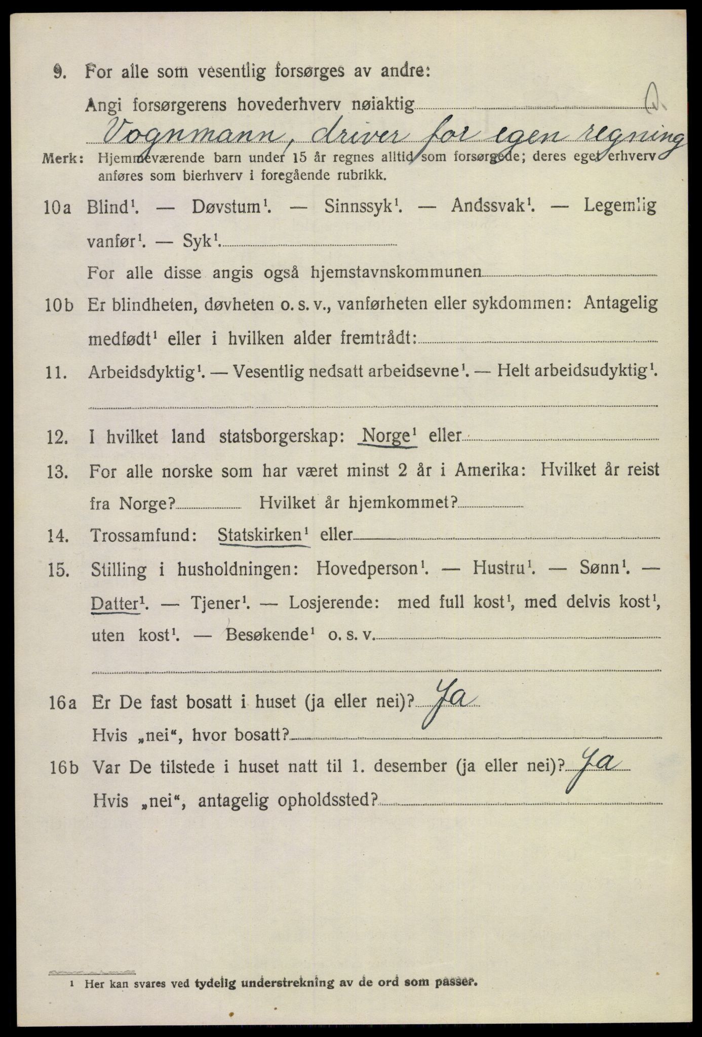 SAKO, 1920 census for Gjerpen, 1920, p. 9527