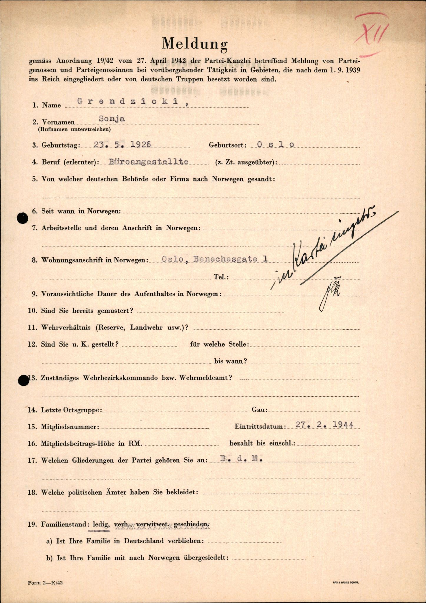 Forsvarets Overkommando. 2 kontor. Arkiv 11.4. Spredte tyske arkivsaker, AV/RA-RAFA-7031/D/Dar/Darb/L0015: Reichskommissariat - NSDAP in Norwegen, 1938-1945, p. 551
