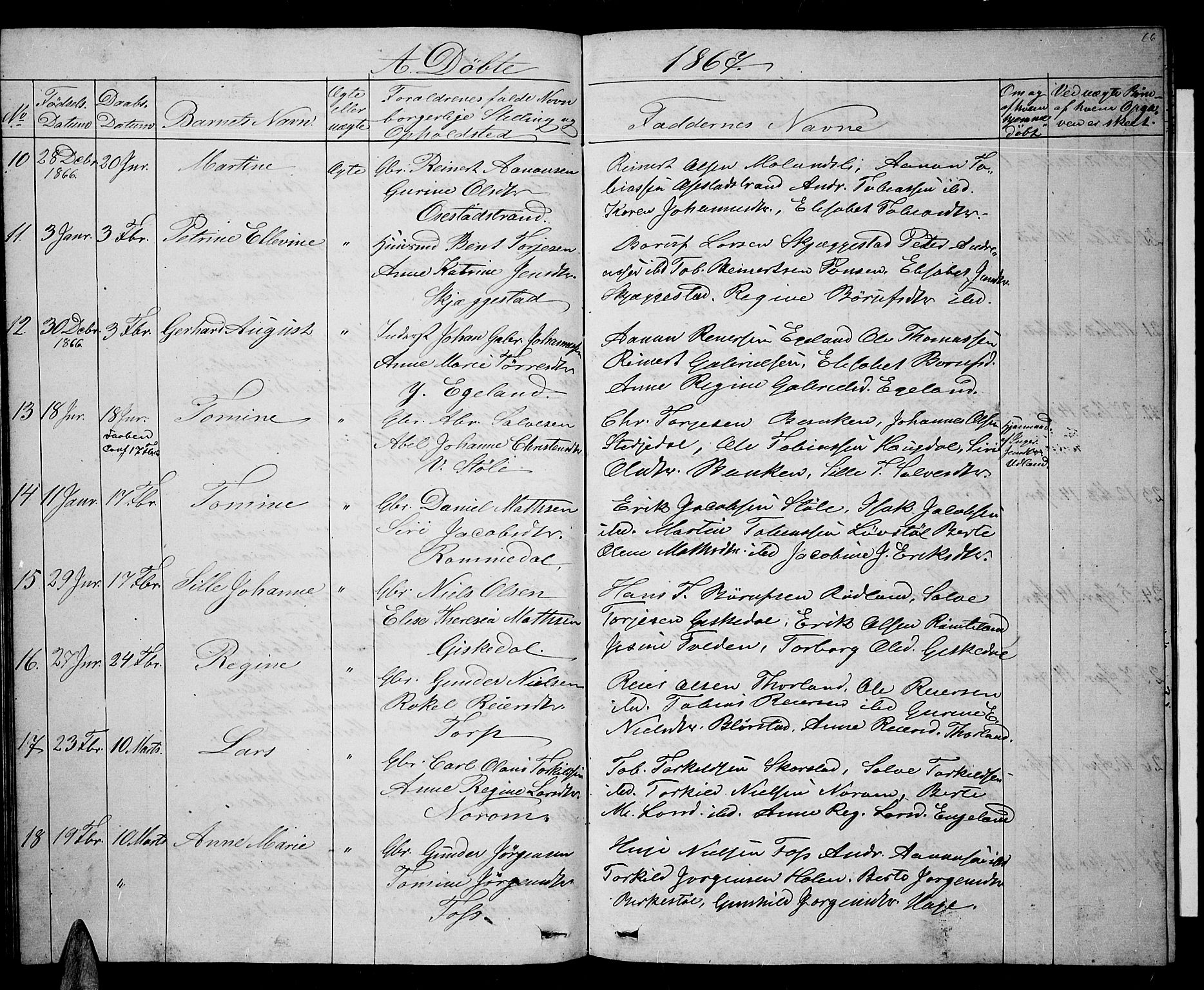 Sør-Audnedal sokneprestkontor, AV/SAK-1111-0039/F/Fb/Fbb/L0003: Parish register (copy) no. B 3, 1859-1868, p. 66