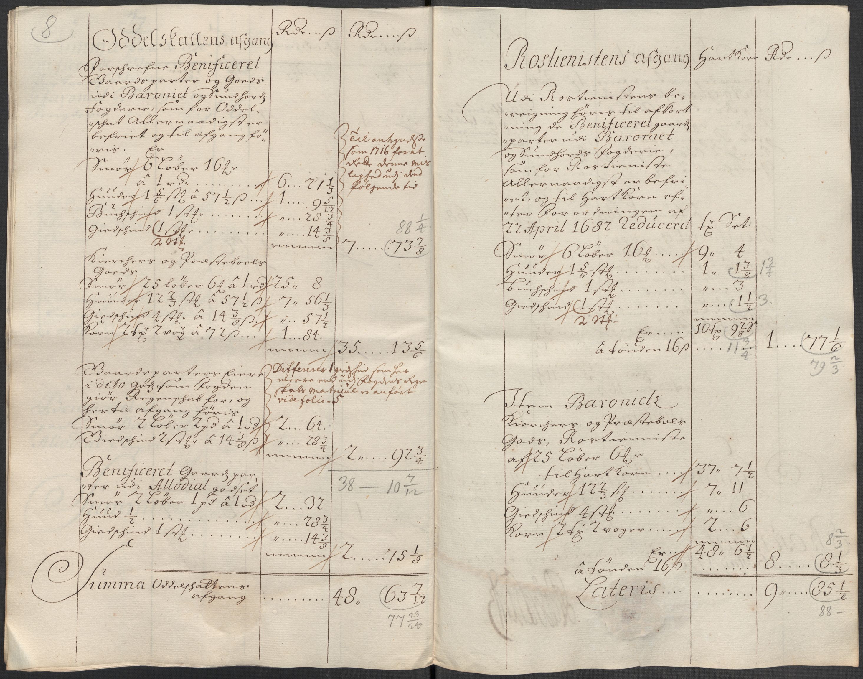 Rentekammeret inntil 1814, Reviderte regnskaper, Fogderegnskap, AV/RA-EA-4092/R49/L3139: Fogderegnskap Rosendal Baroni, 1715-1717, p. 250