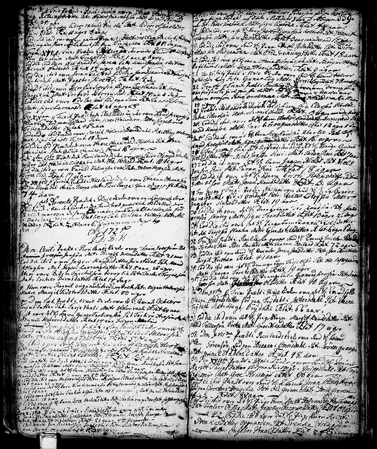 Vinje kirkebøker, SAKO/A-312/F/Fa/L0001: Parish register (official) no. I 1, 1717-1766, p. 139