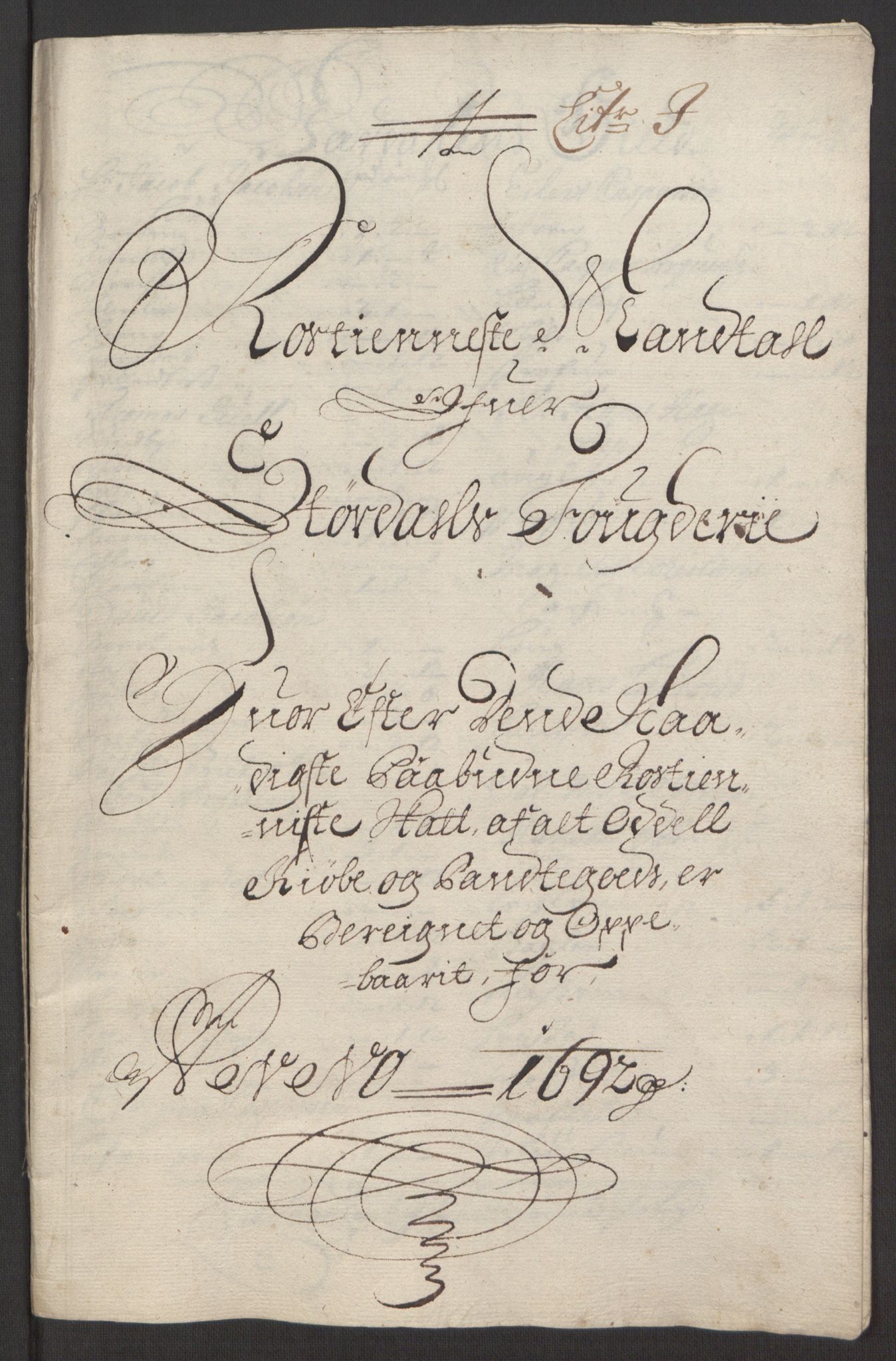 Rentekammeret inntil 1814, Reviderte regnskaper, Fogderegnskap, RA/EA-4092/R62/L4185: Fogderegnskap Stjørdal og Verdal, 1692, p. 159