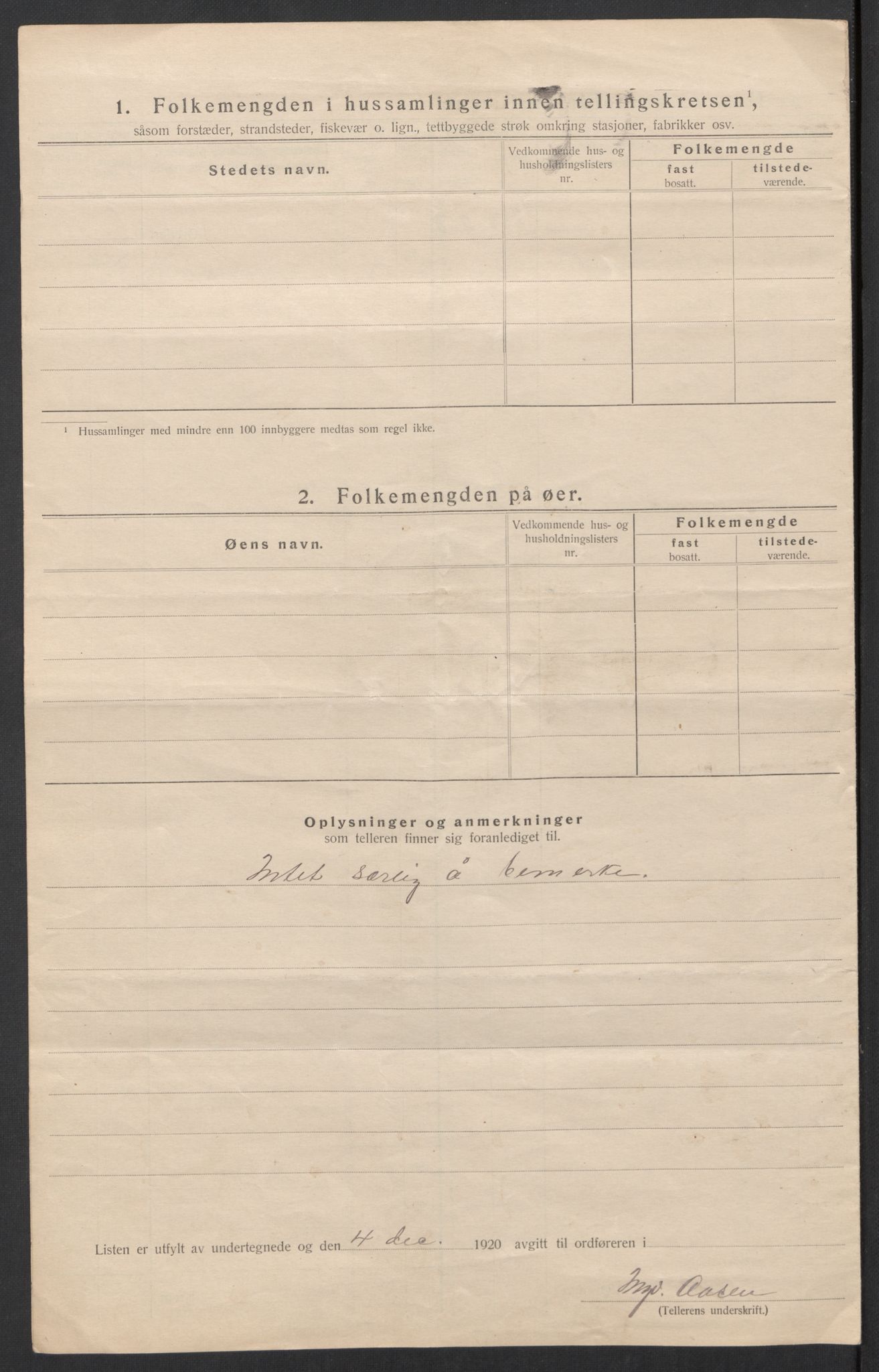 SAT, 1920 census for Nesset, 1920, p. 24