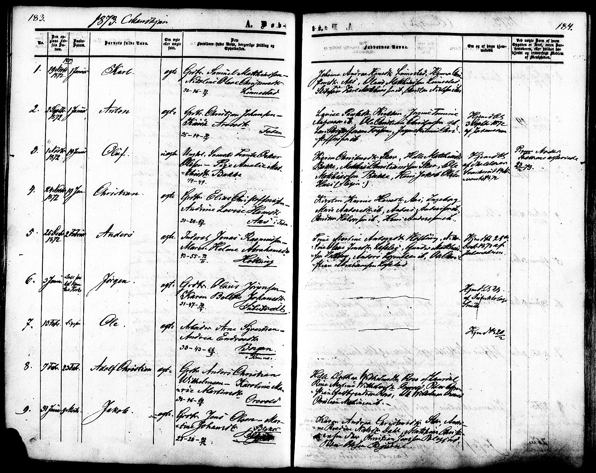 Ramnes kirkebøker, SAKO/A-314/F/Fa/L0006: Parish register (official) no. I 6, 1862-1877, p. 183-184