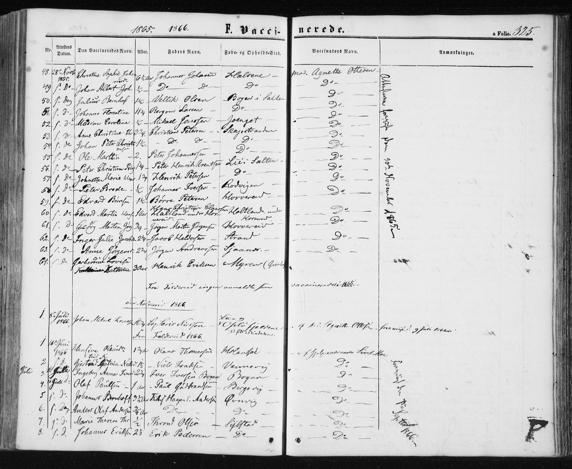 Ministerialprotokoller, klokkerbøker og fødselsregistre - Nord-Trøndelag, SAT/A-1458/780/L0641: Parish register (official) no. 780A06, 1857-1874, p. 325