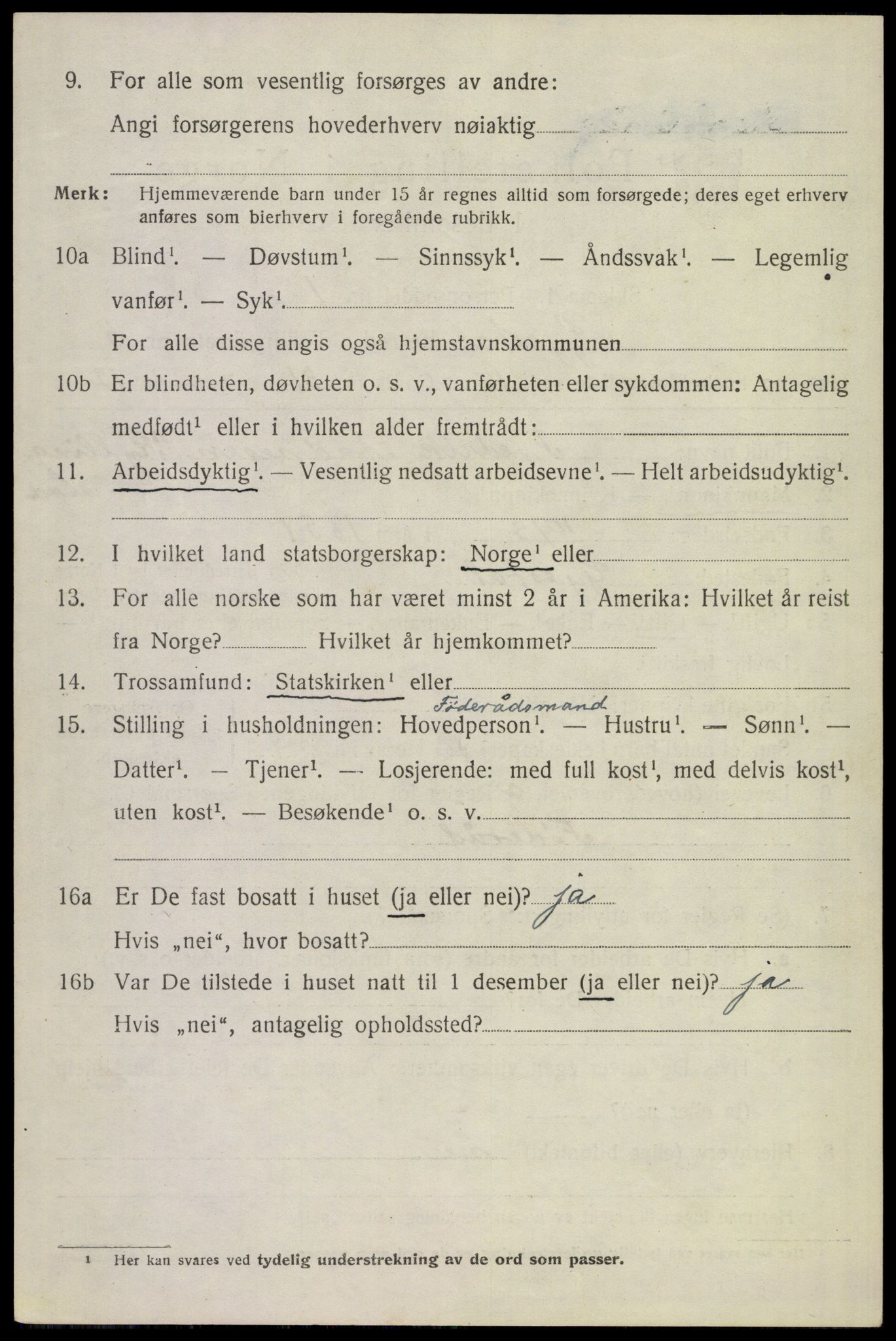 SAST, 1920 census for Gjesdal, 1920, p. 3101