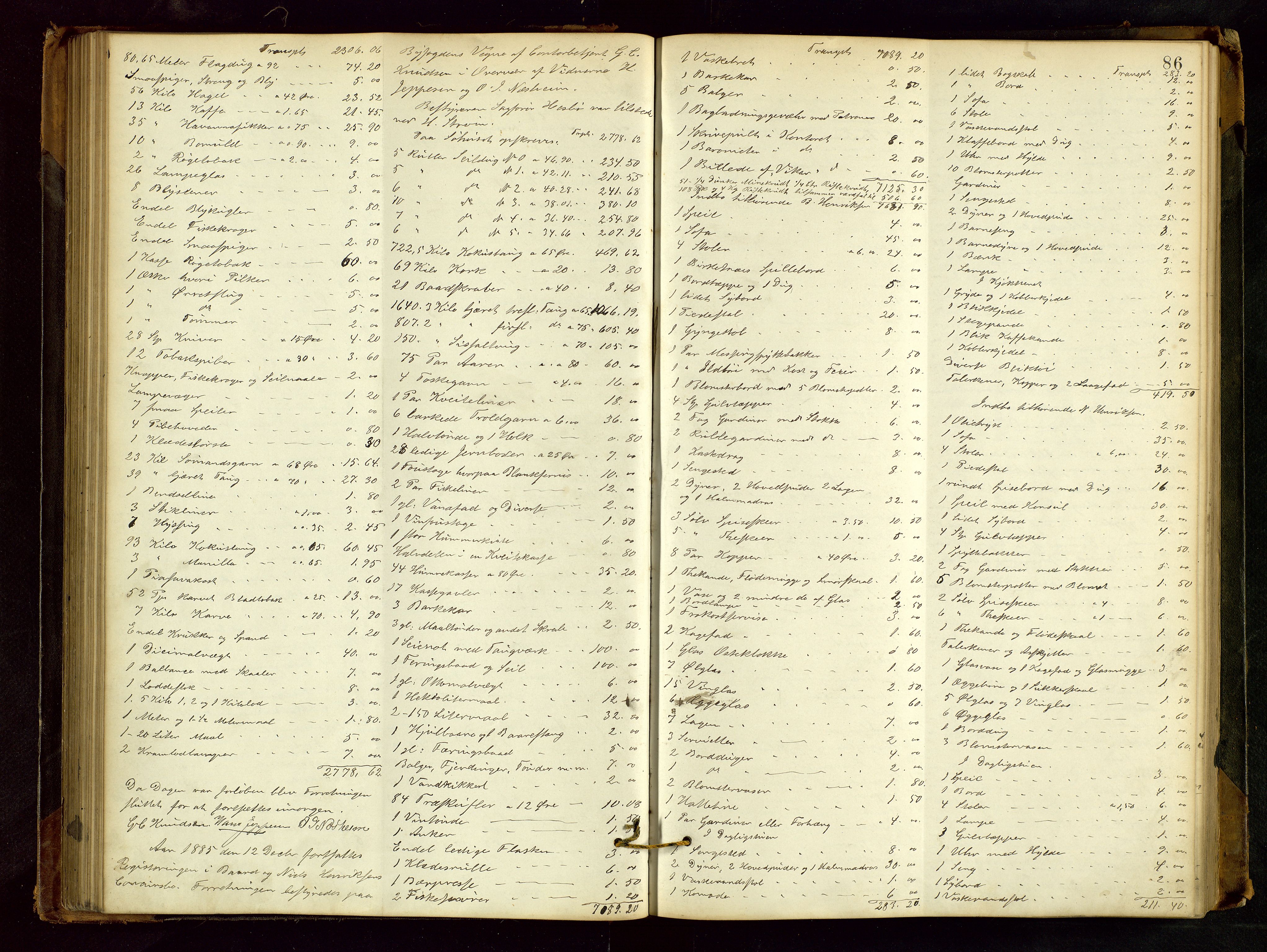 Haugesund tingrett, SAST/A-101415/01/IV/IVB/L0002: Skifteregistreringsprotokoll, med register, 1879-1898, p. 85b-86a