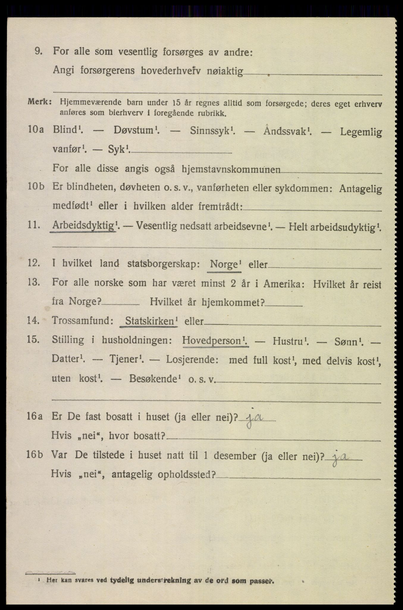 SAK, 1920 census for Nes (V-A), 1920, p. 3579