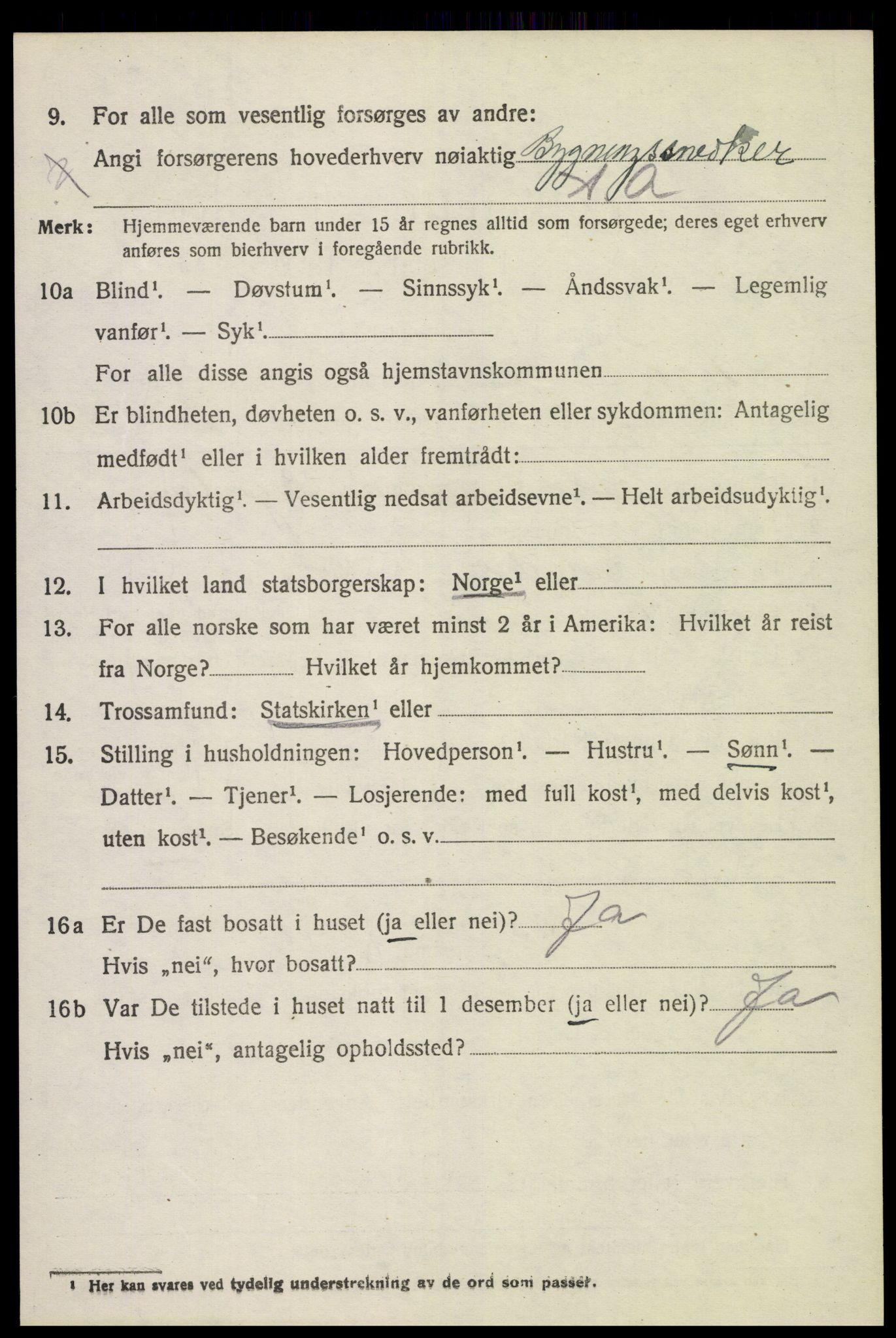 SAH, 1920 census for Vinger, 1920, p. 6187