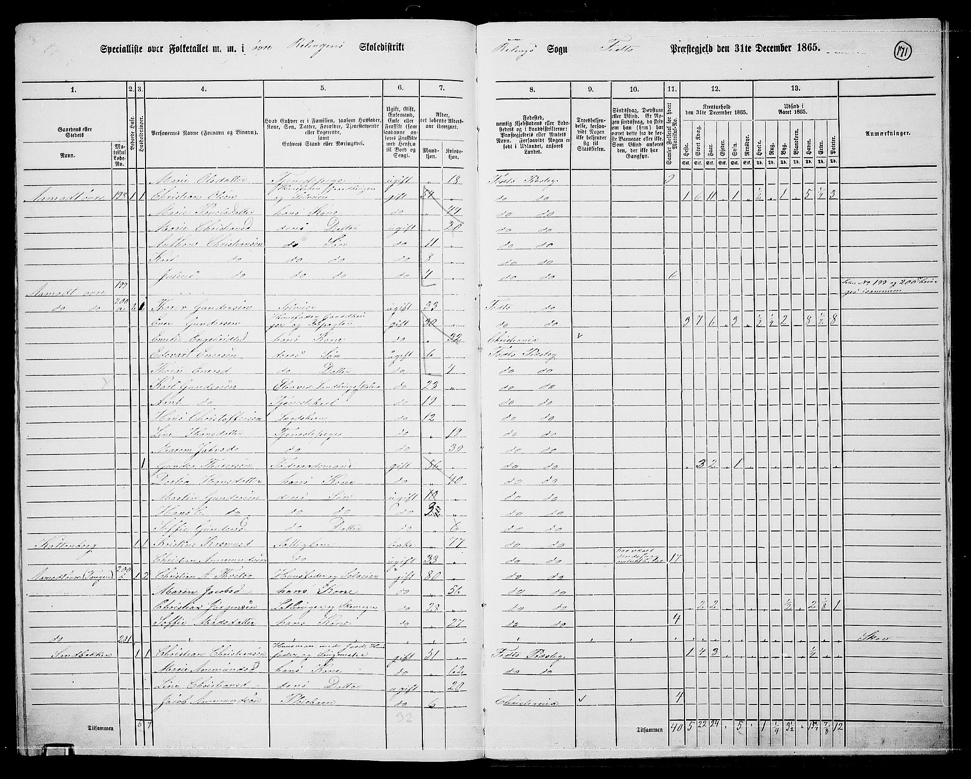 RA, 1865 census for Fet, 1865, p. 160